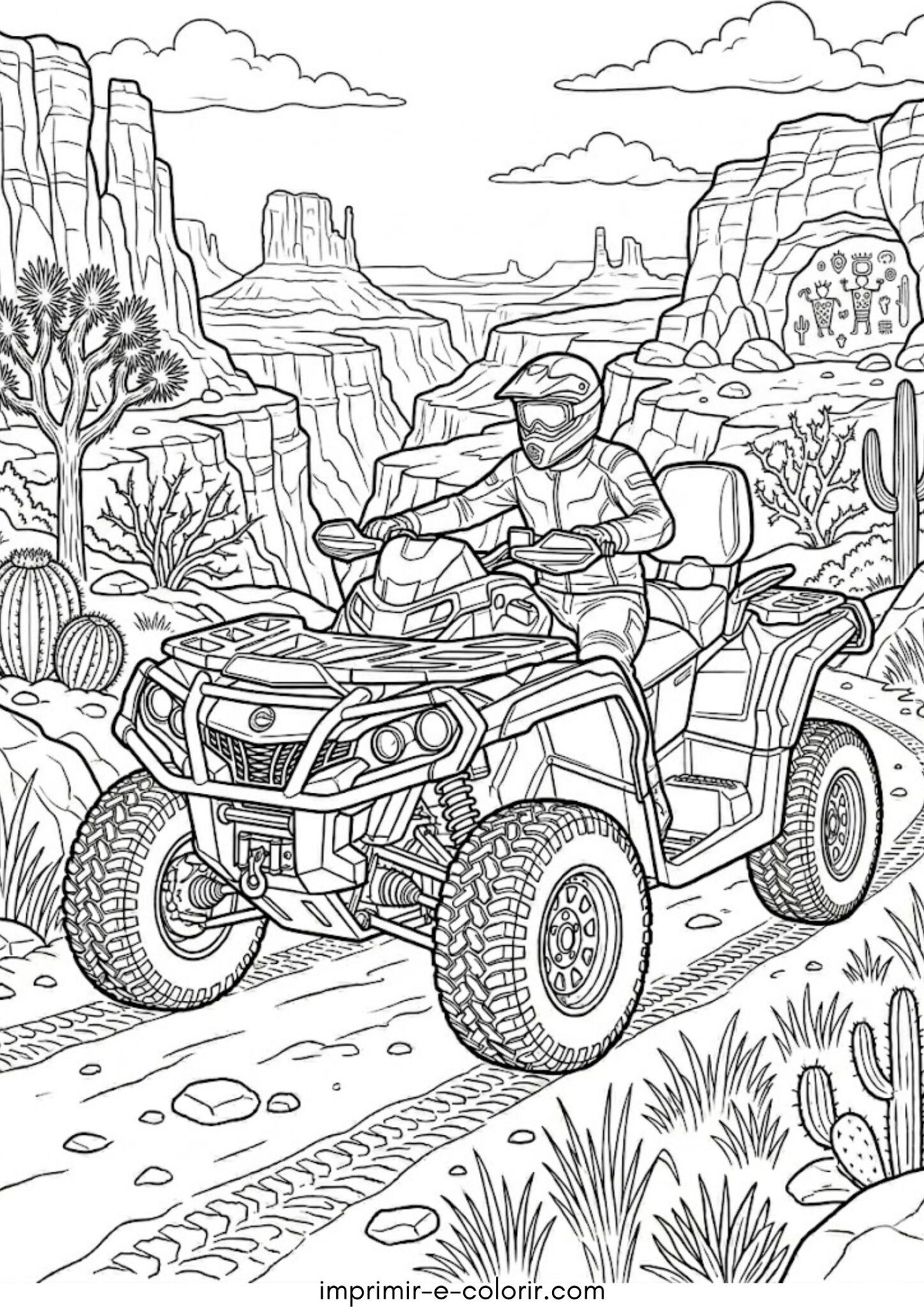 Desenho de Quadriciclo Desenho de Quadriciclo