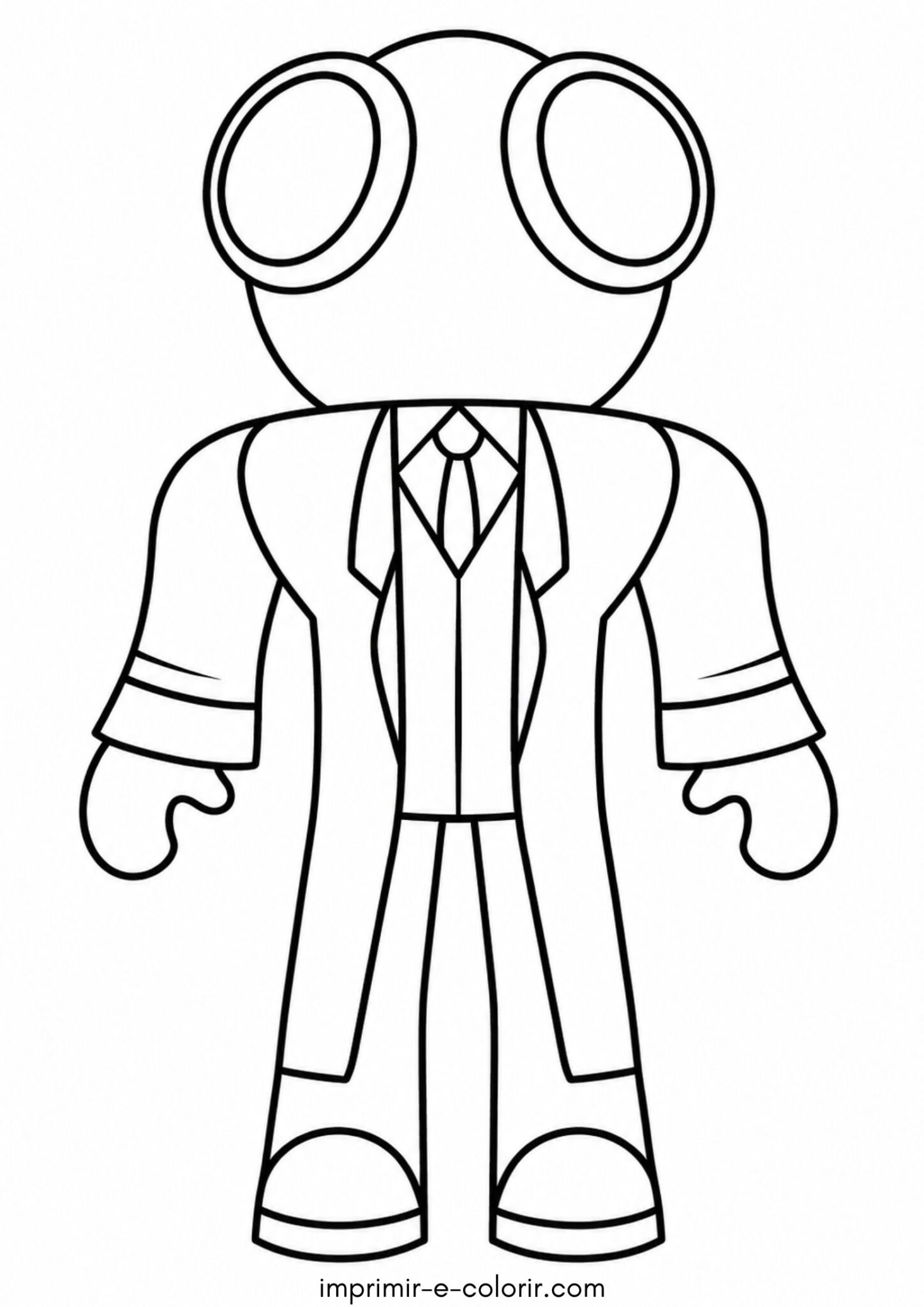 Desenho de Rainbow Friends – Scientist (Red) para colorir e imprimir Desenho de Rainbow Friends – Scientist (Red) para colorir e imprimir