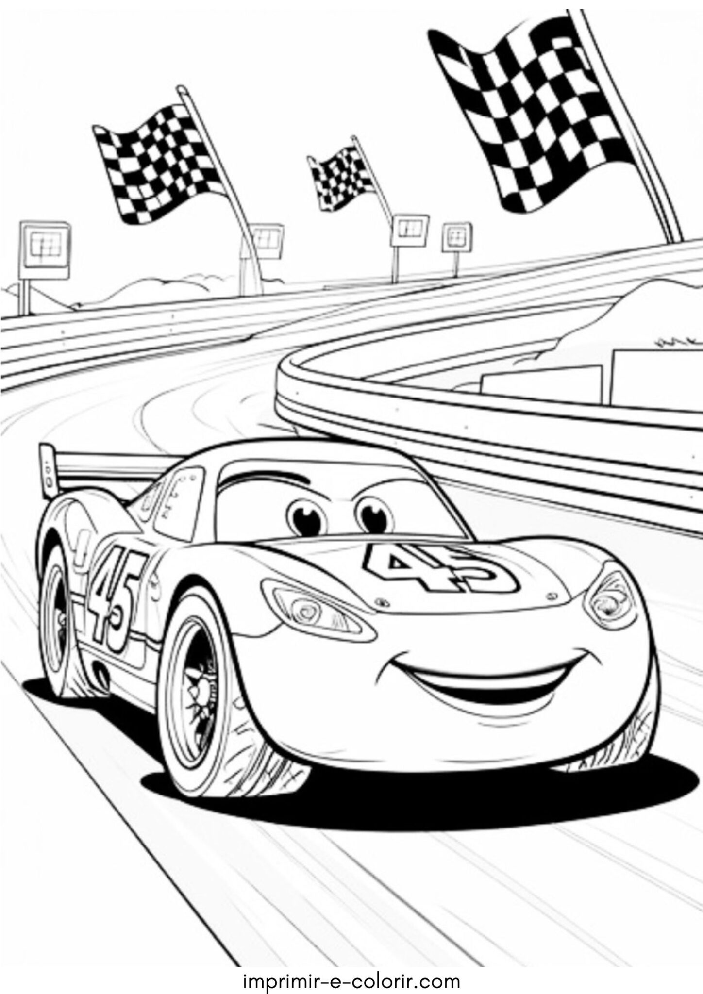 Desenho de Relâmpago McQueen