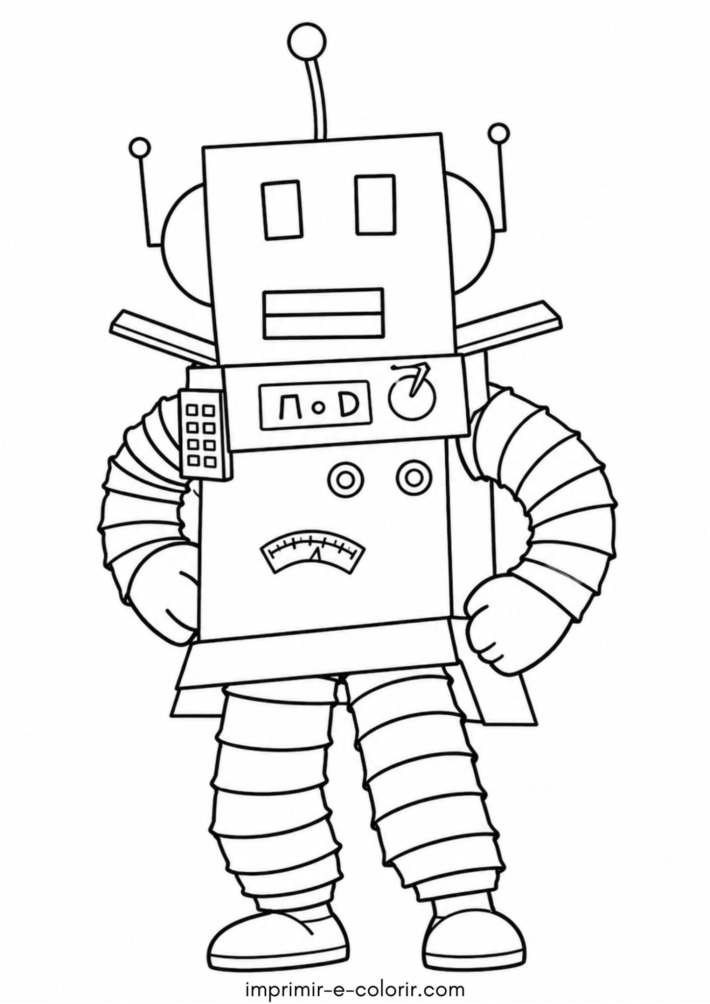 Desenho de Robô do Roblox para colorir e imprimir Desenho de Robô do Roblox para colorir e imprimir