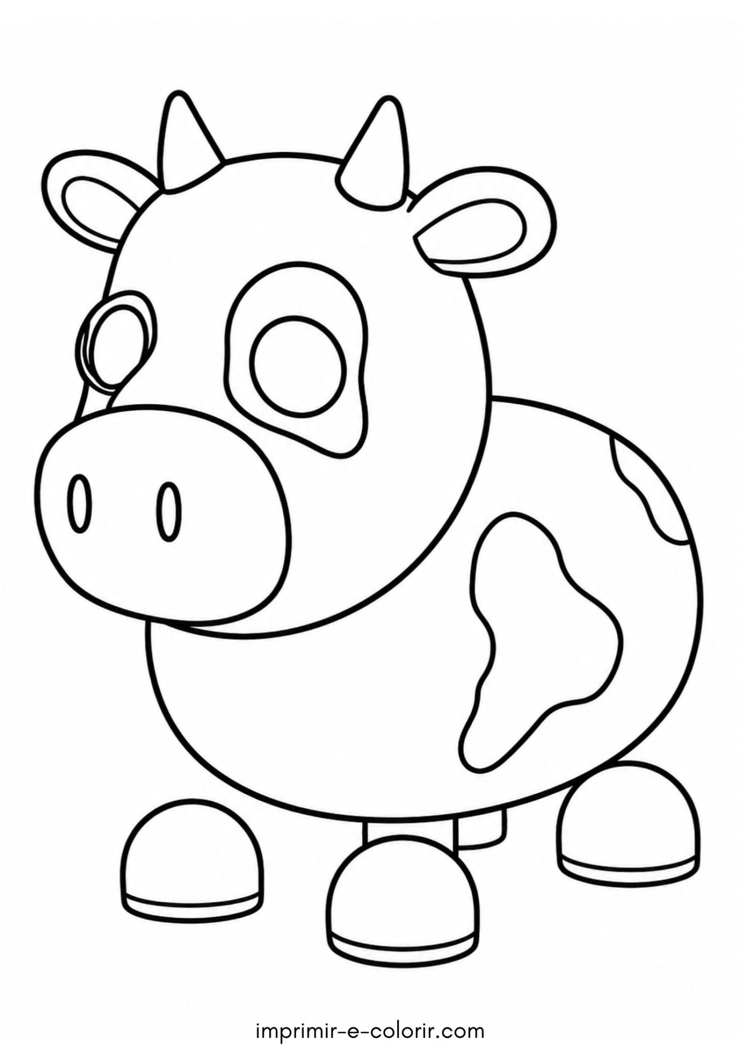 Desenho de Roblox Adopt Me – Vaca fofa de estimação para imprimir e colorir ou baixar grátis para as crianças Desenho de Roblox Adopt Me – Vaca fofa de estimação para imprimir e colorir ou baixar grátis para as crianças