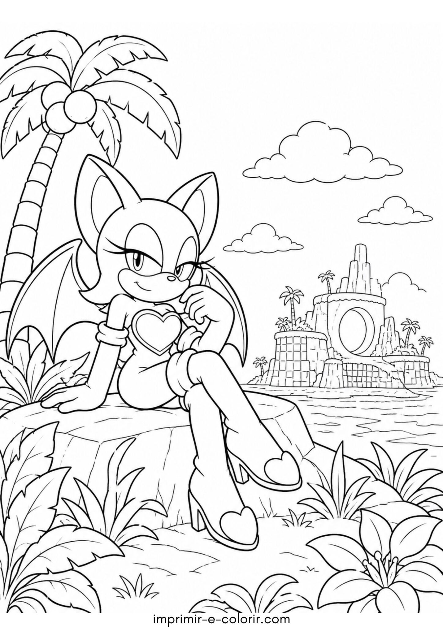 Desenho de Rouge a Morcega (Sonic)