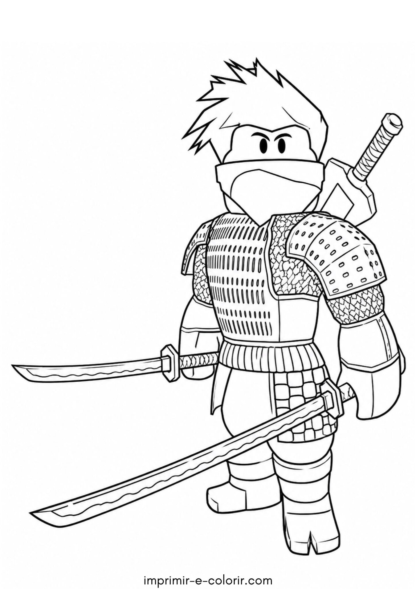 Desenho de Skin de ninja do Roblox Desenho de Skin de ninja do Roblox