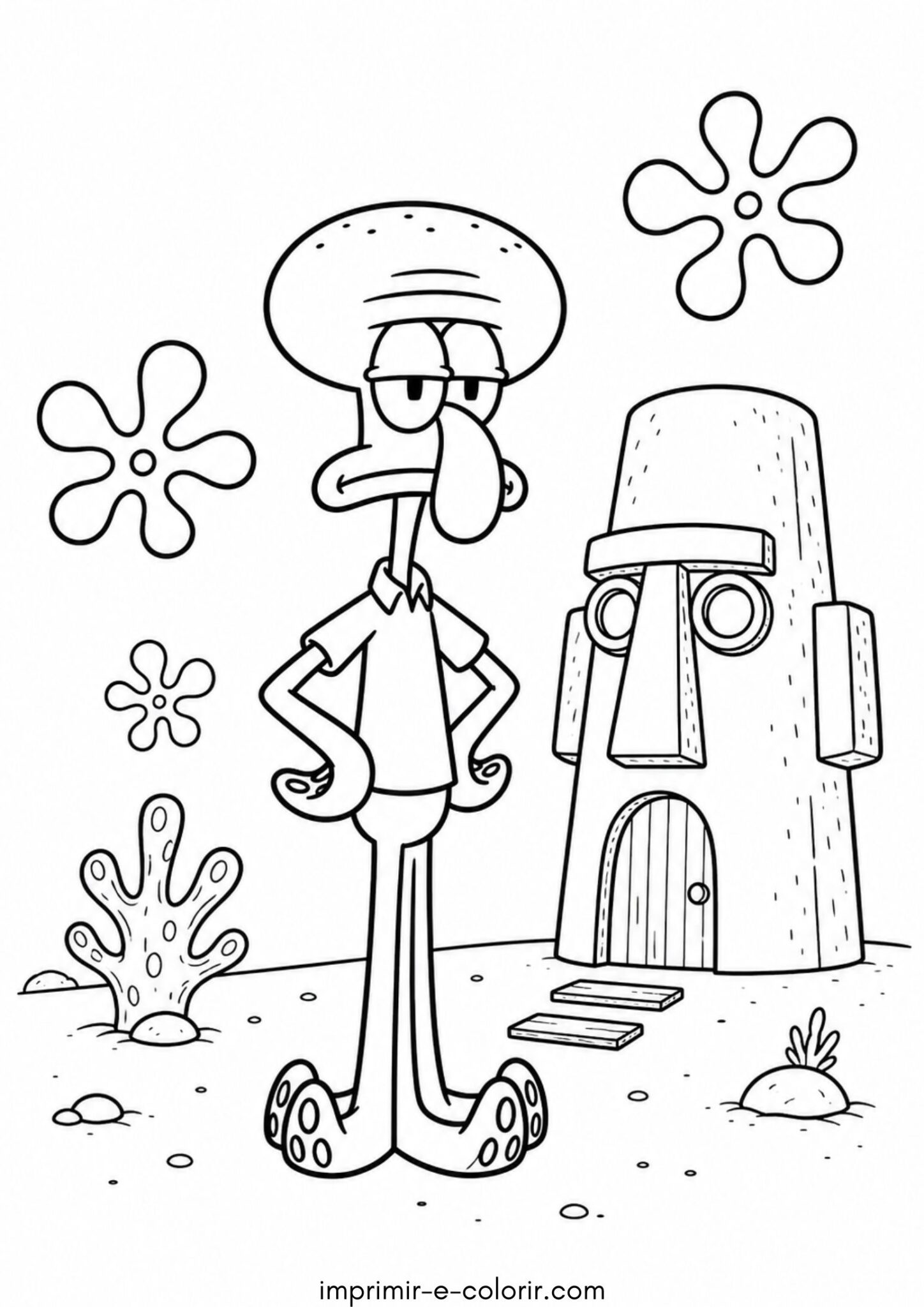 Desenho de Squidward (Bob Esponja)