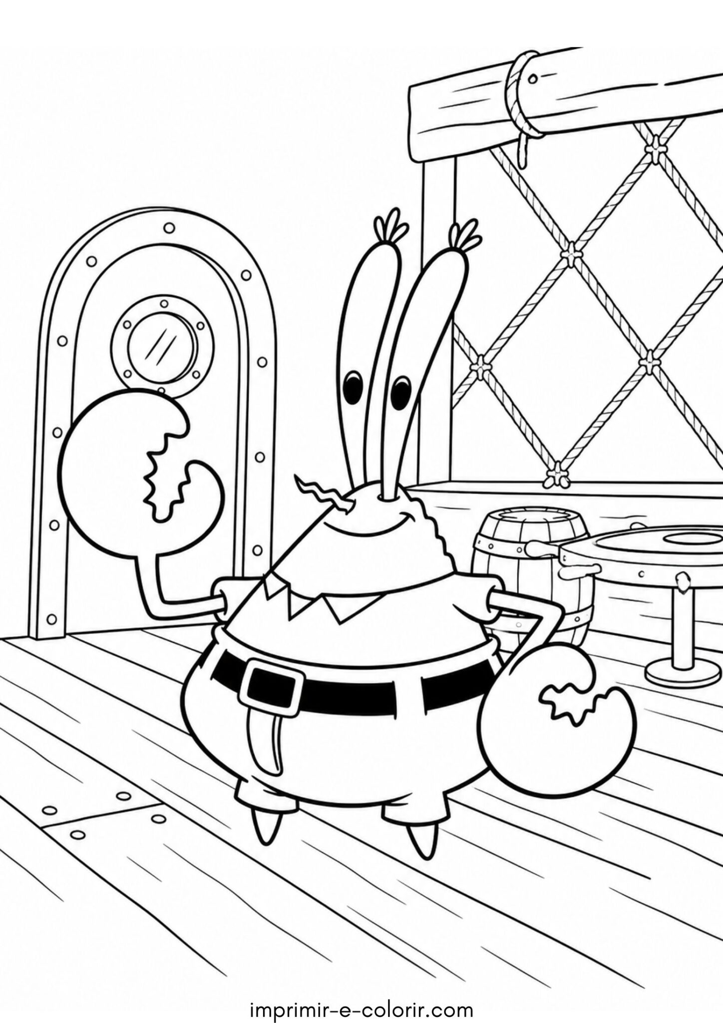 Desenho de Sr. Sirigueijo (Bob Esponja)