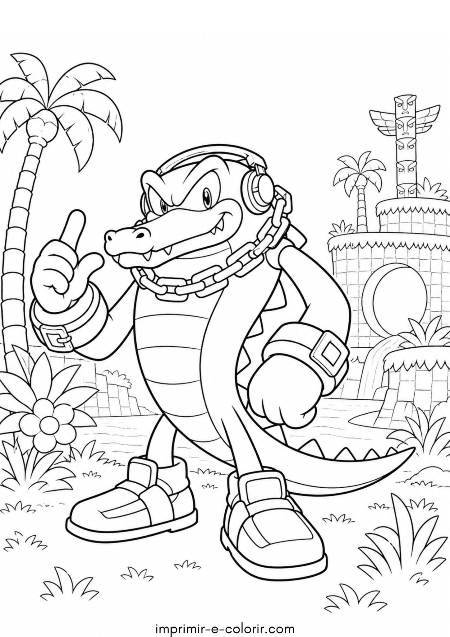 Desenho de Vector o Jacaré (Sonic)