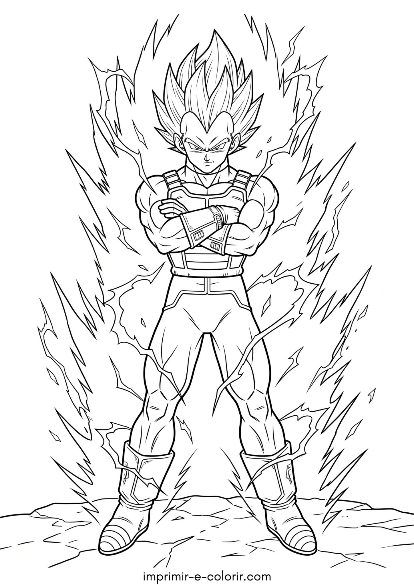 Desenho de Vegeta Super Saiyan Blue para colorir e imprimir Desenho de Vegeta Super Saiyan Blue para colorir e imprimir