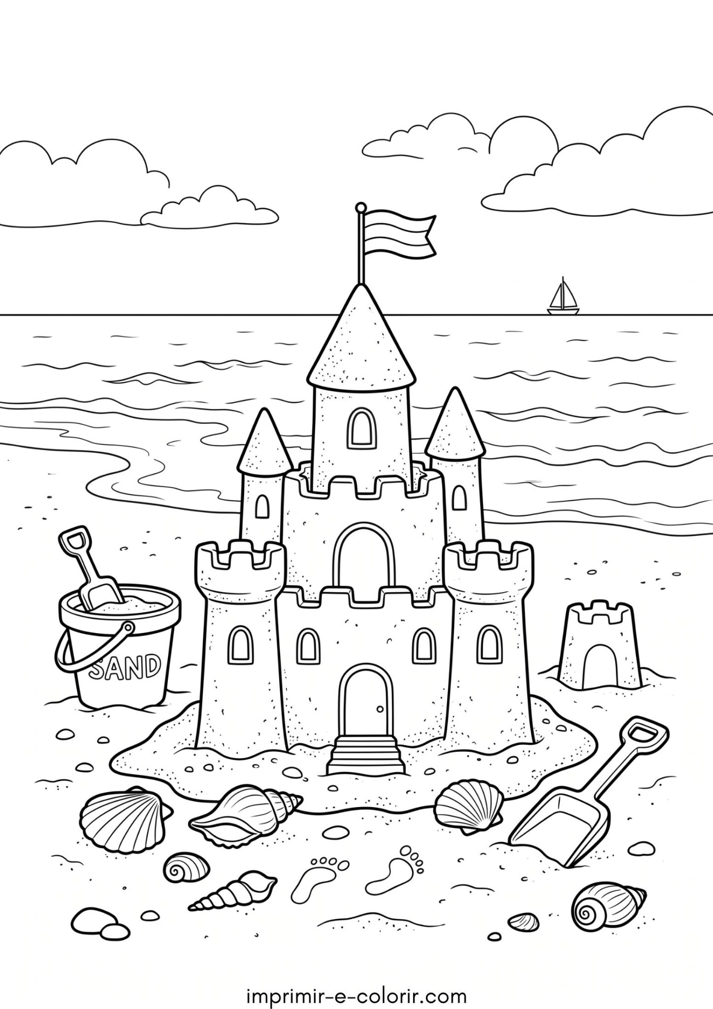 Desenho de Verão – Castelo de areia