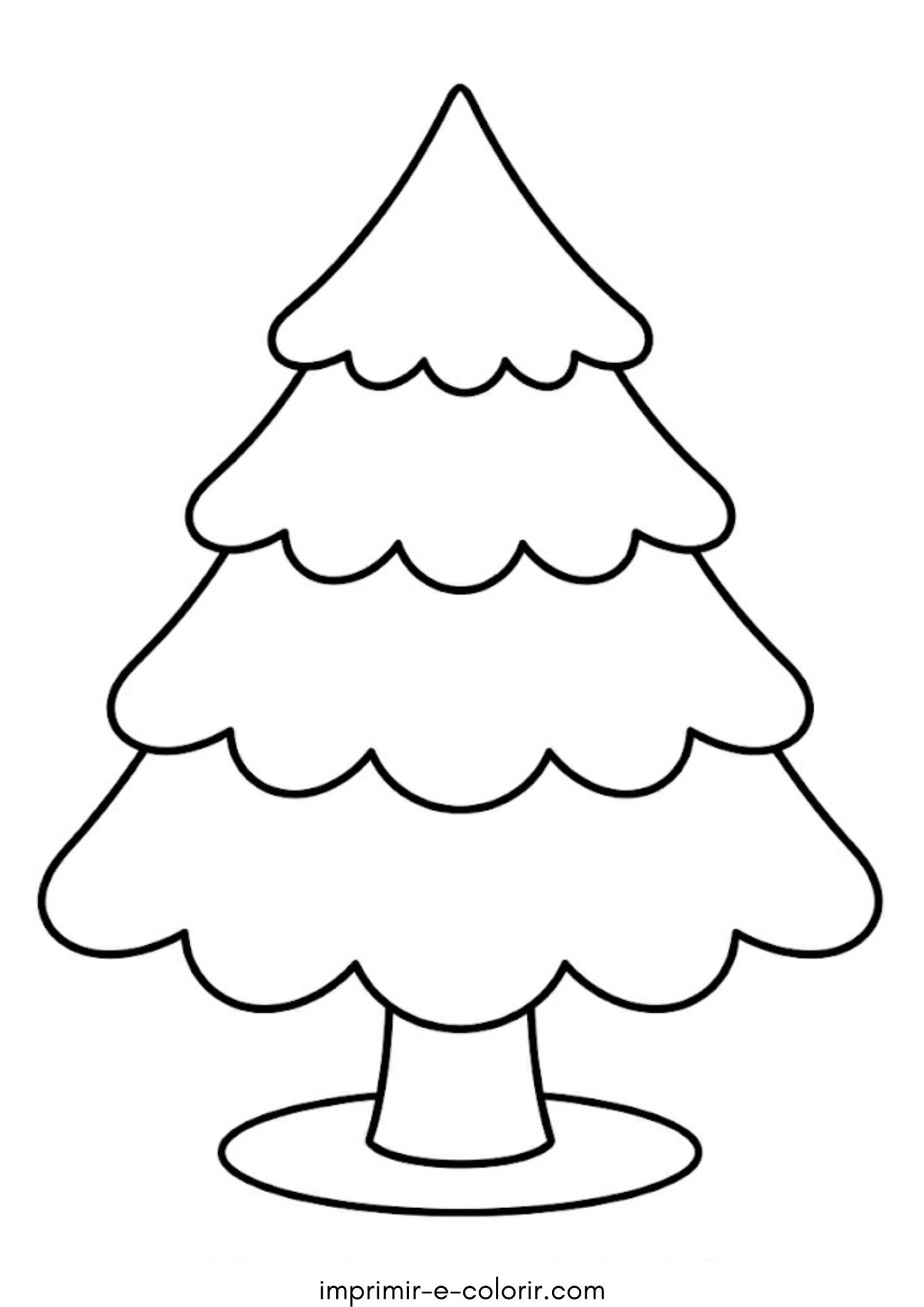 Desenho de Árvore de Natal simples para crianças pequenas