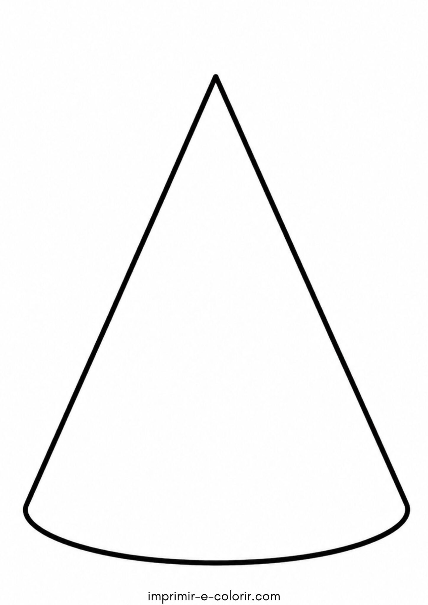 Desenho de Cone para colorir e imprimir Desenho de Cone para colorir e imprimir