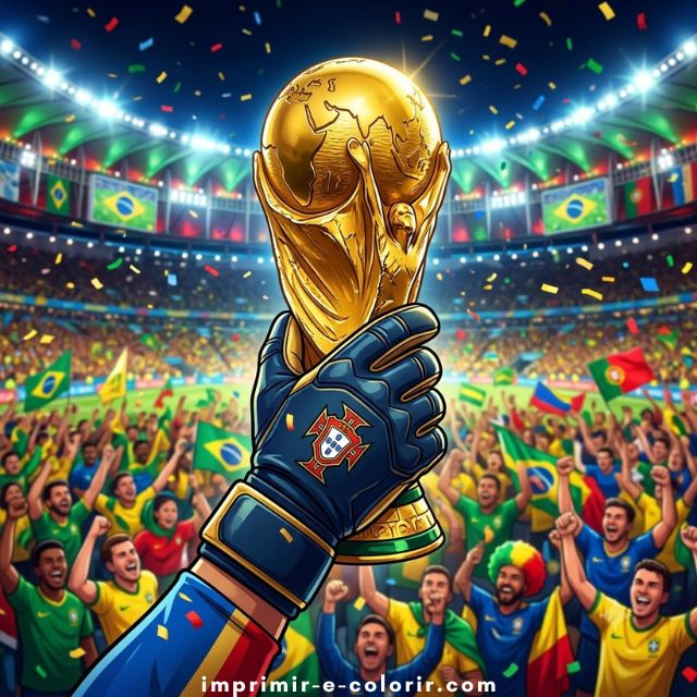 Desenhos de Copa do mundo ⚽ para colorir e imprimir grátis