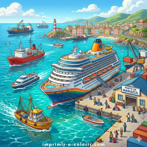 Desenhos de Transportes aquáticos ⛵ para colorir e imprimir grátis