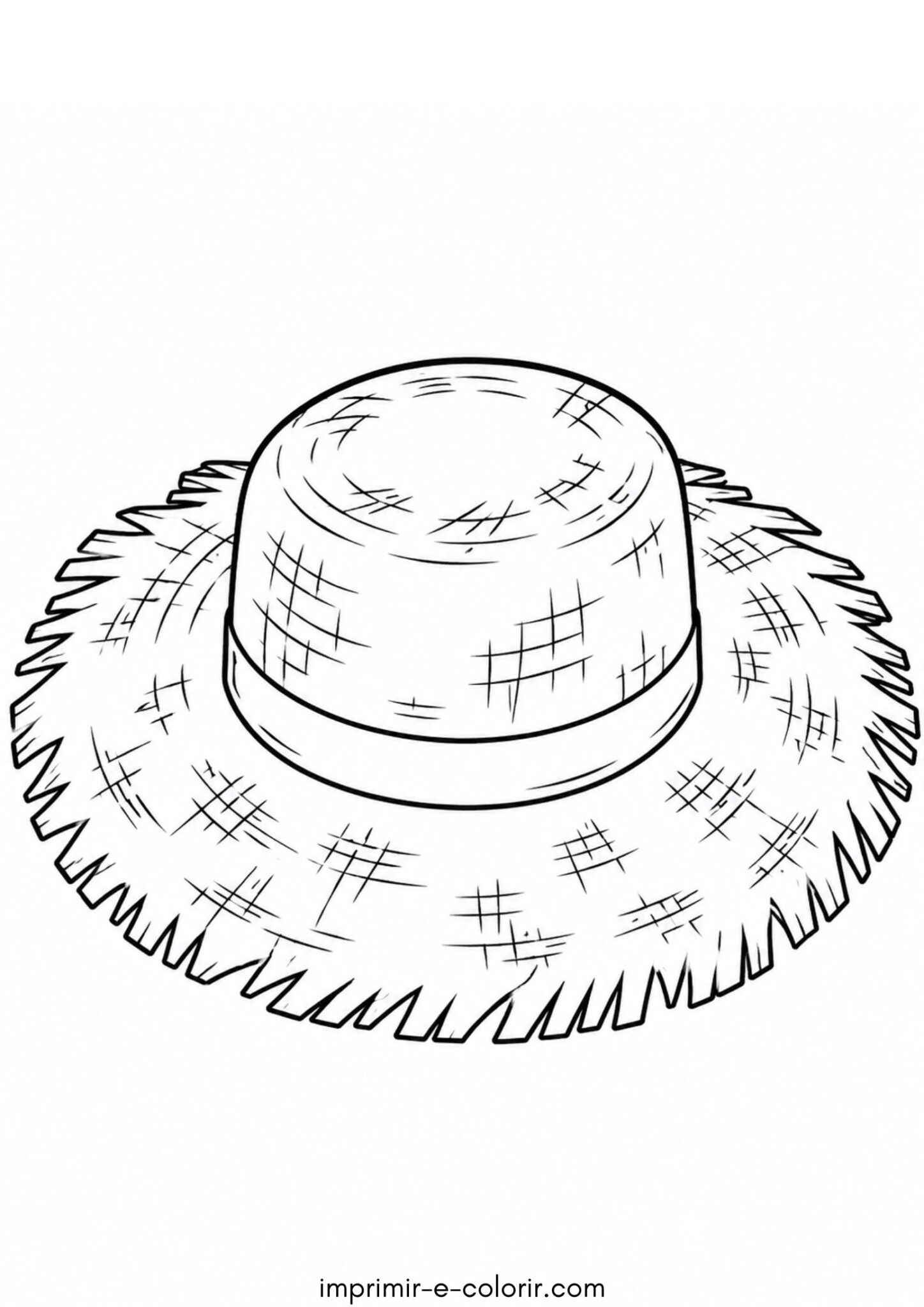 Desenho de Festa Junina – Molde de chapéu de palha