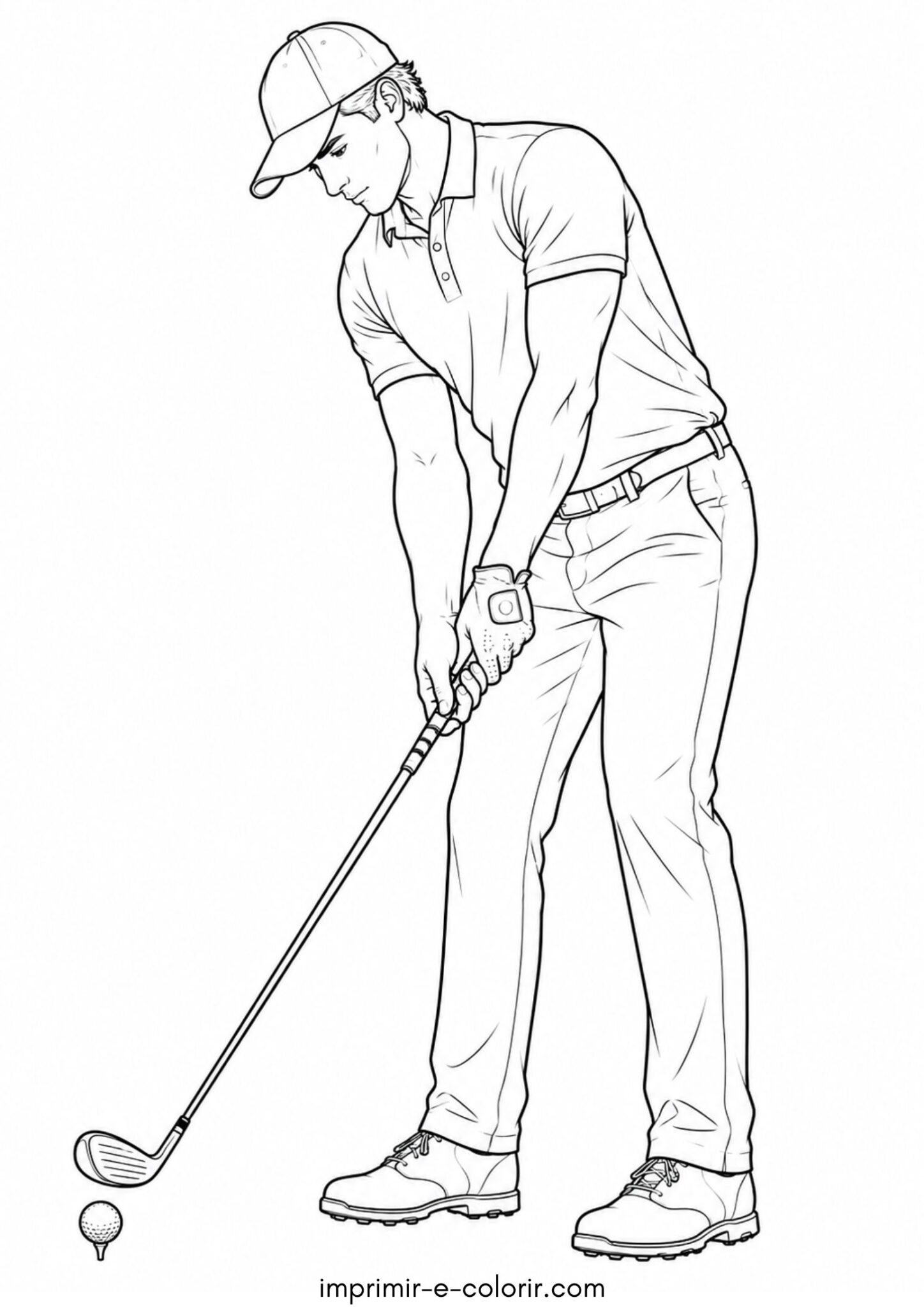 Desenho de Golfe para colorir e imprimir