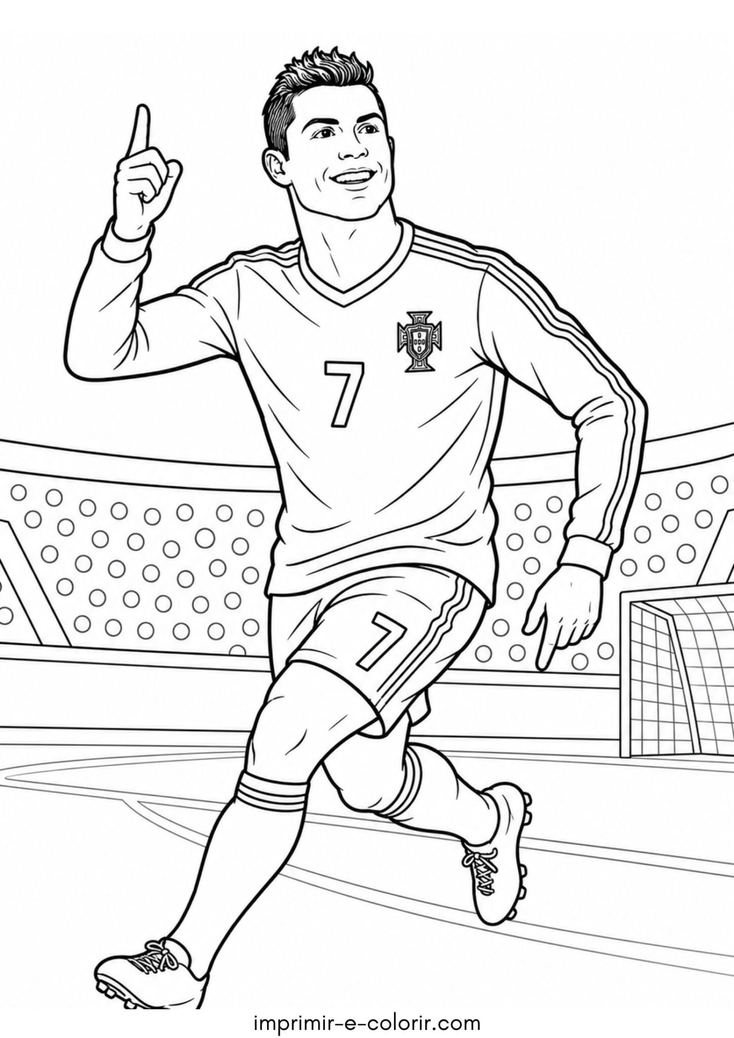 Desenho de Jogador de futebol Cristiano Ronaldo