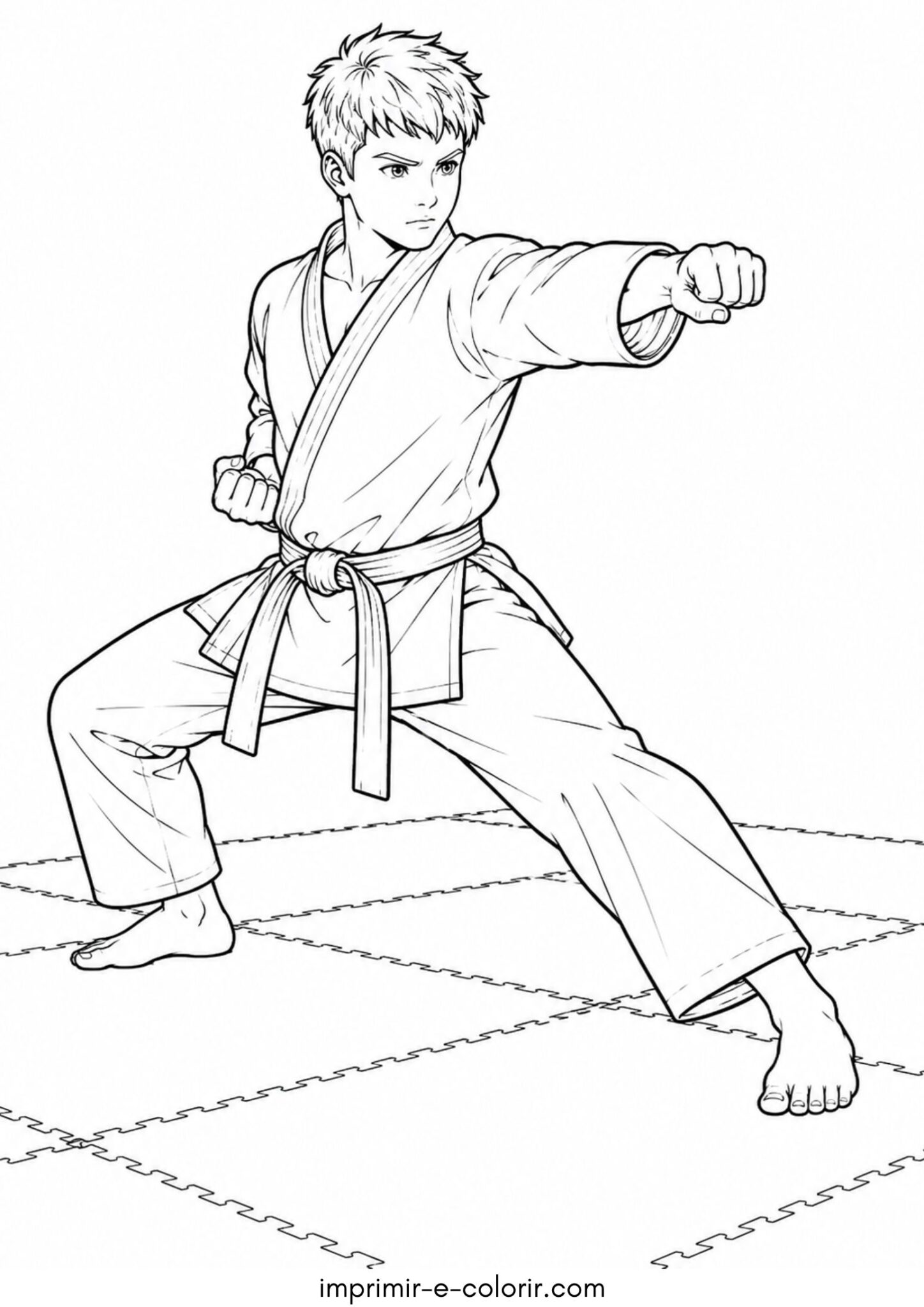 Desenho de Karatê