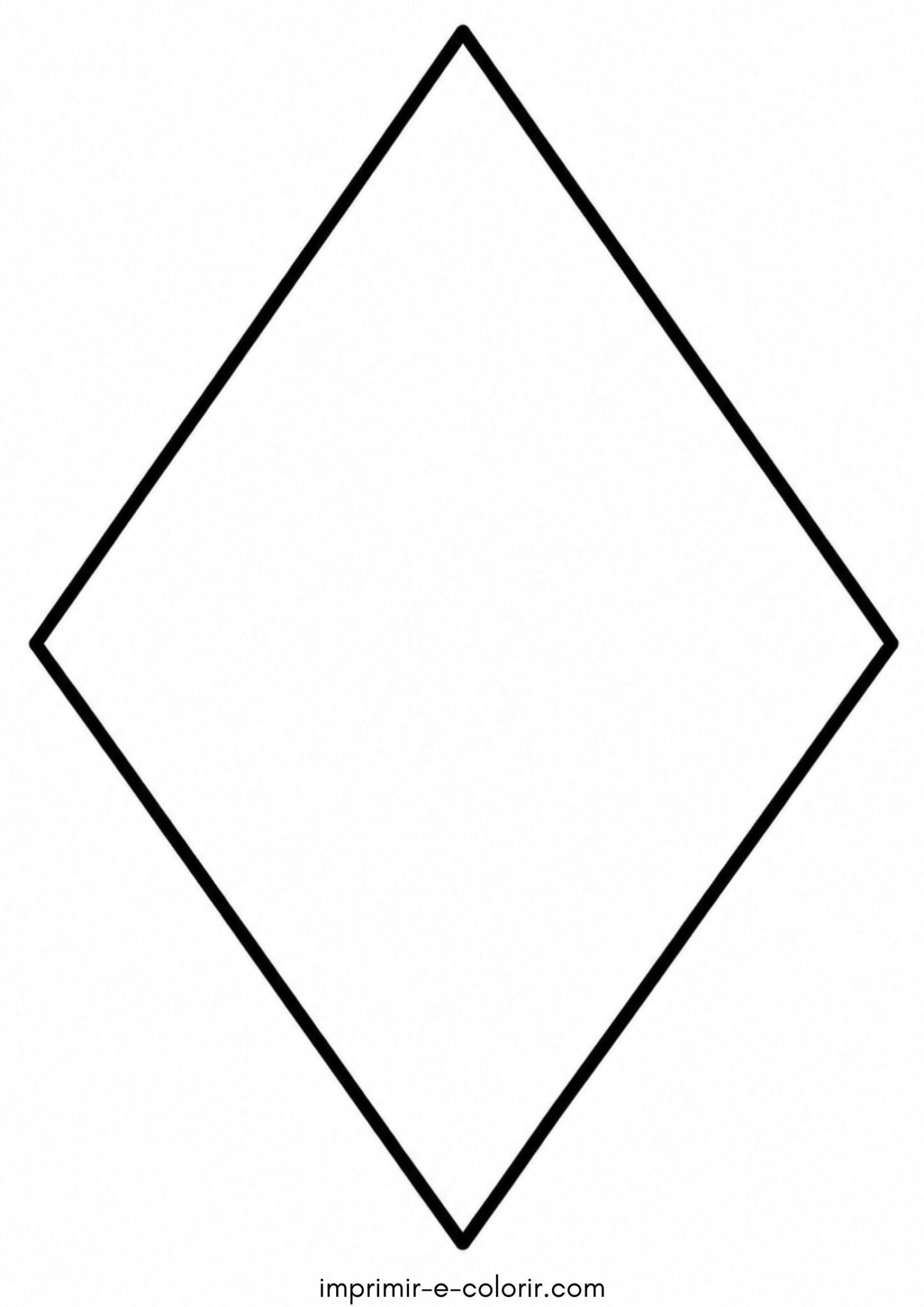 Desenho de Losango para colorir e imprimir Desenho de Losango para colorir e imprimir