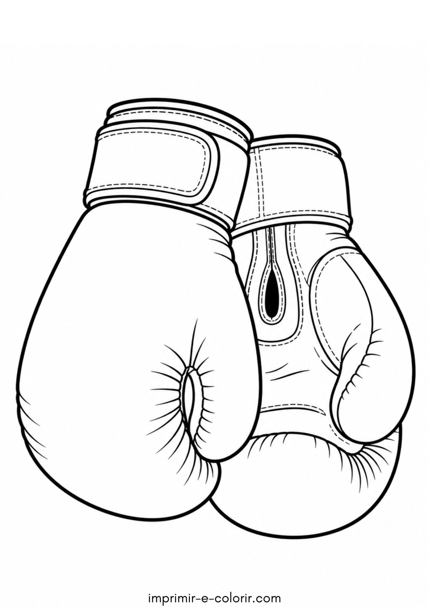 Desenho de Luvas de boxe para colorir e imprimir