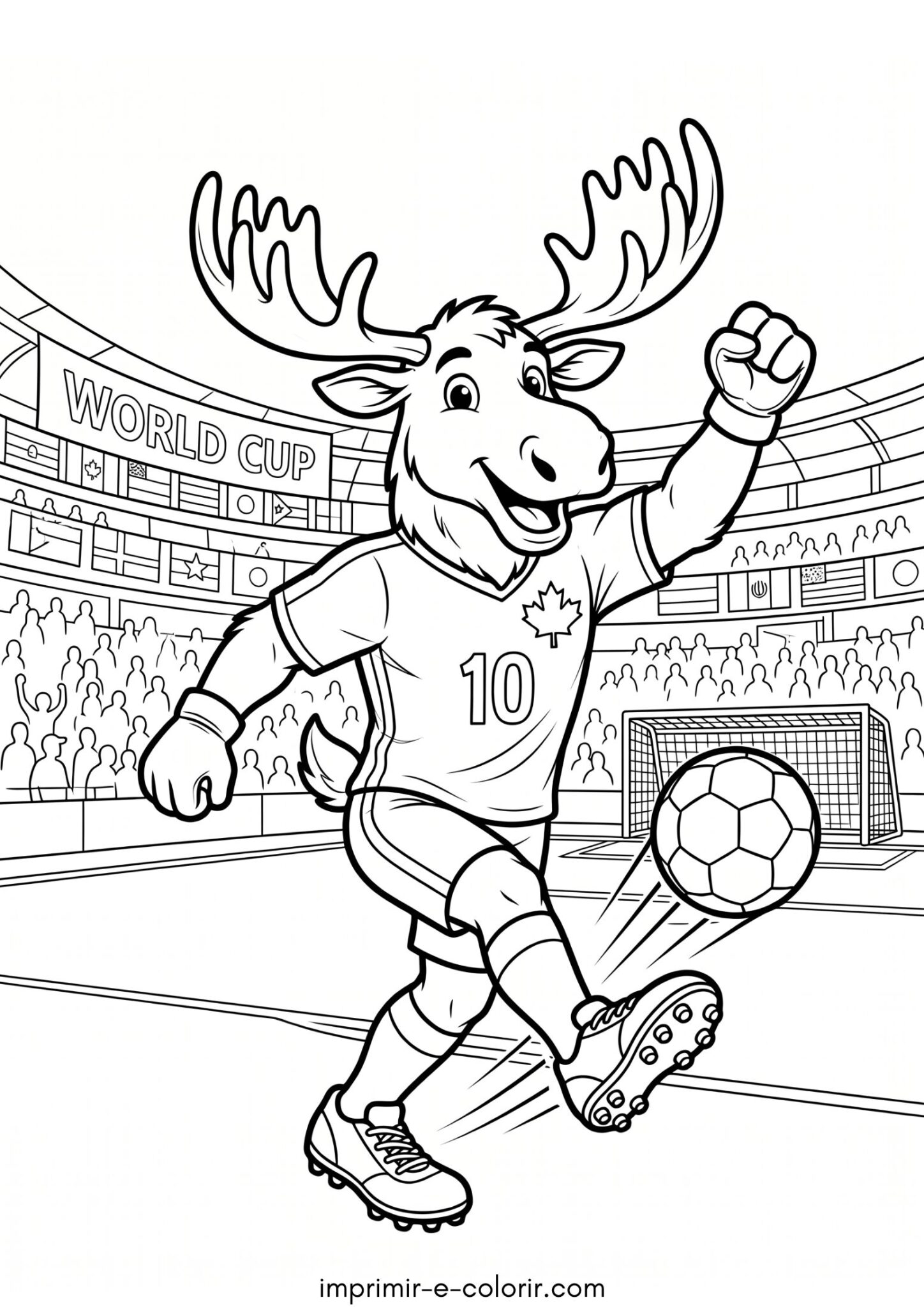 Desenho de Mascote Maple para colorir e imprimir