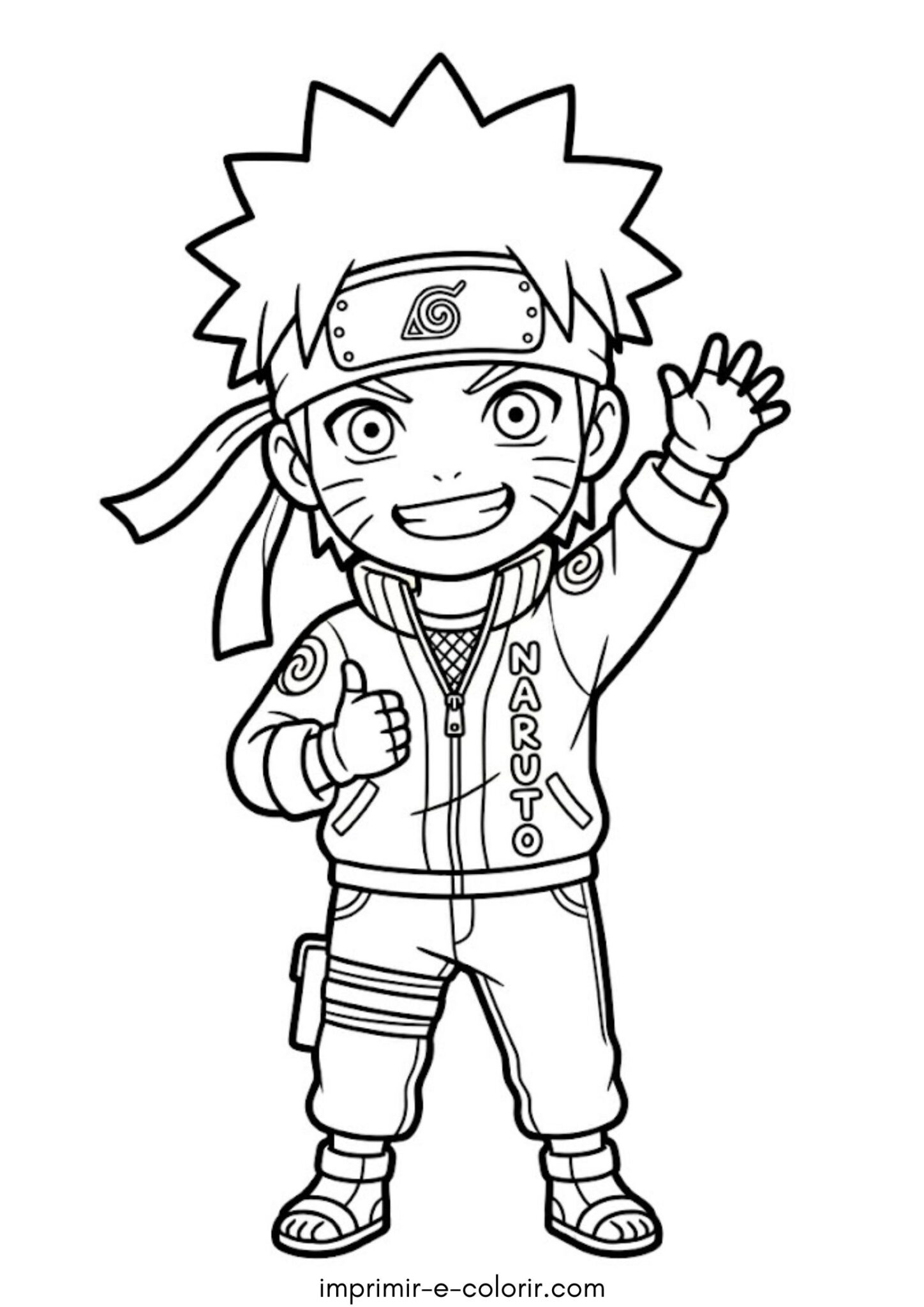 Desenho de Naruto chibi