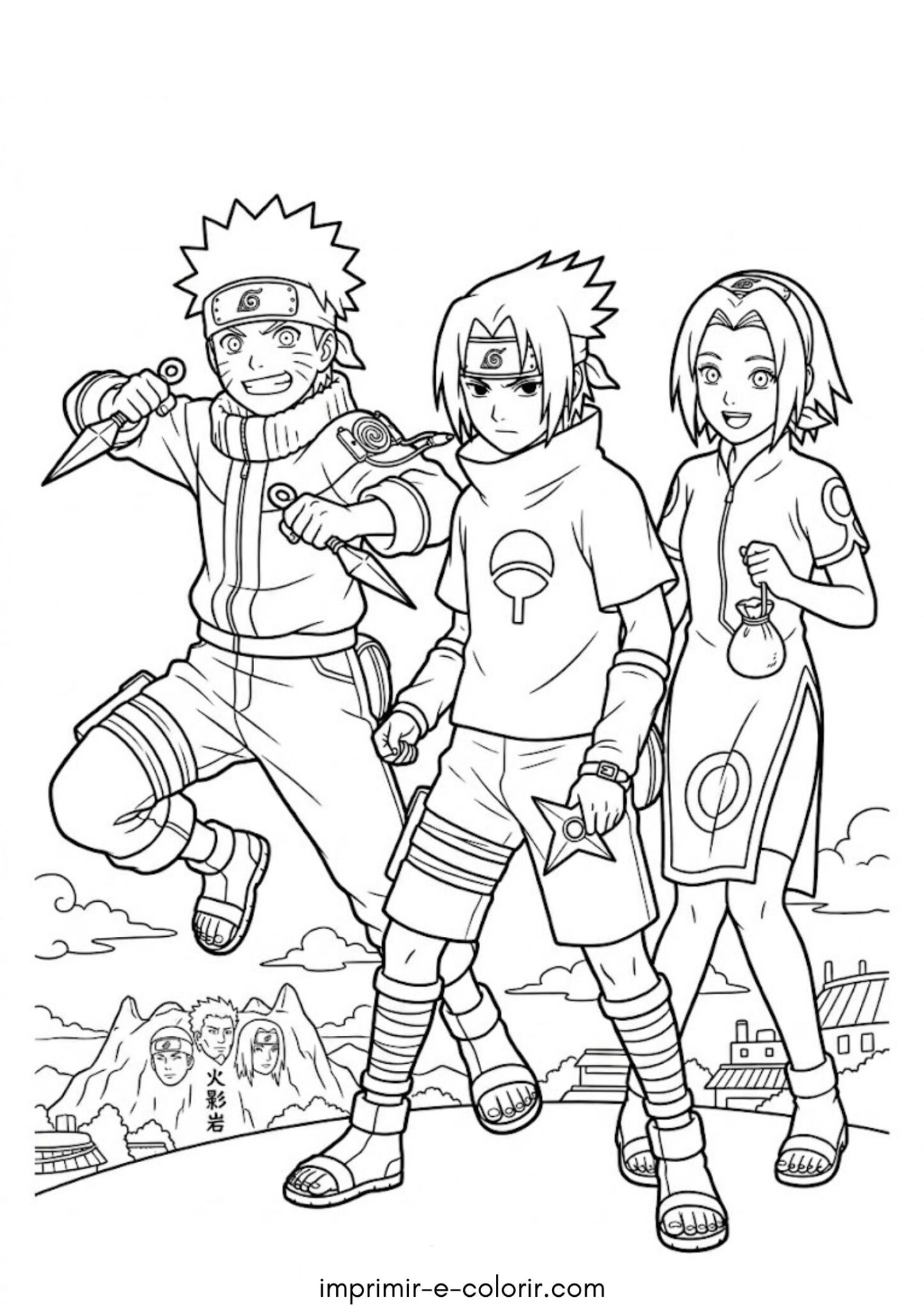Desenho de Naruto clássico