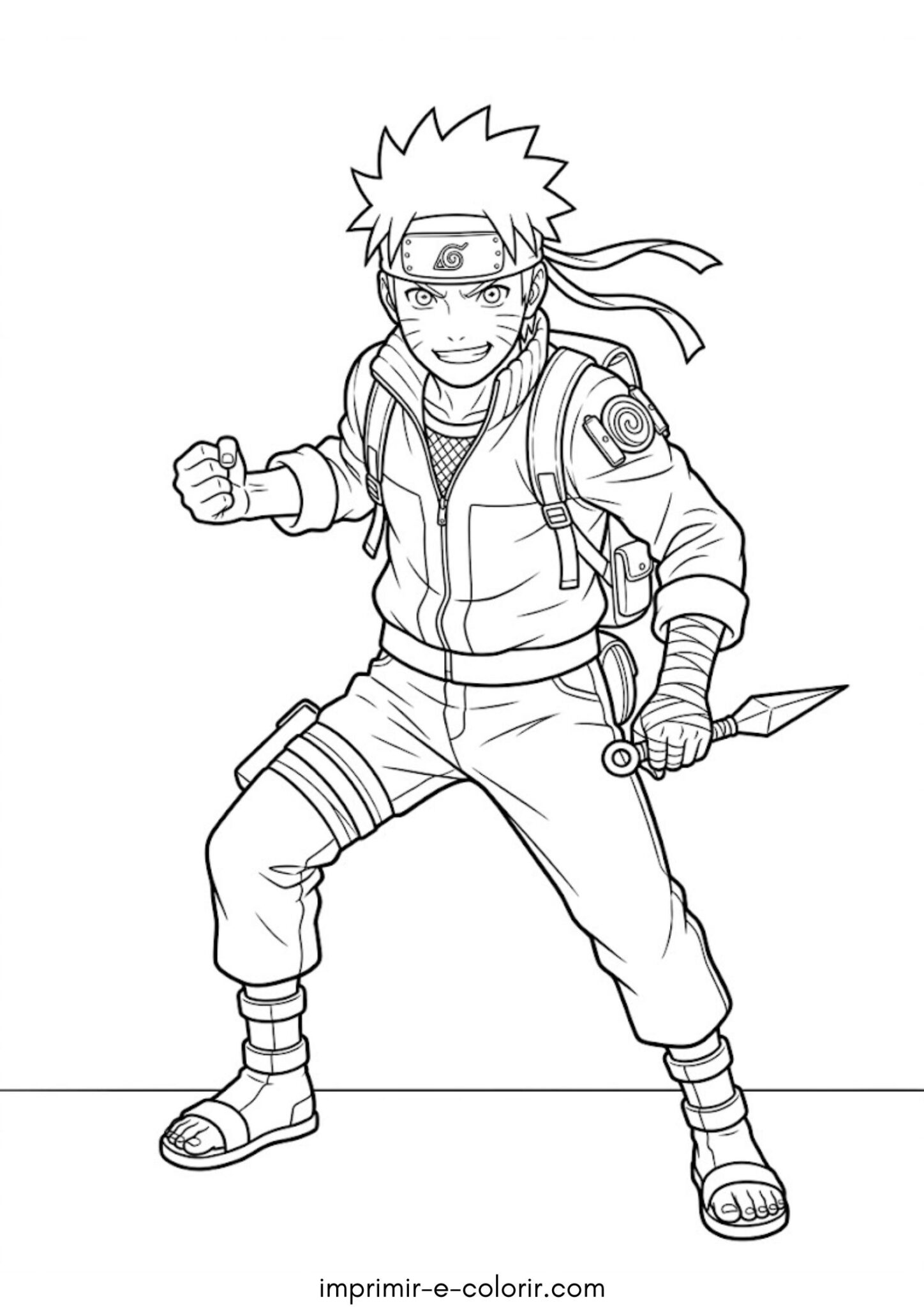 Desenho de Naruto para colorir e imprimir