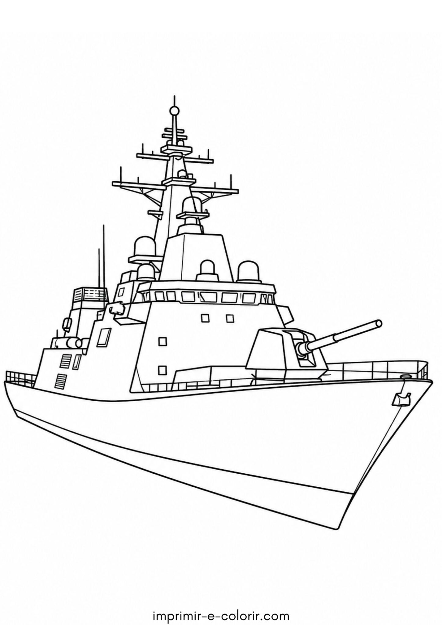Desenho de Navio de guerra