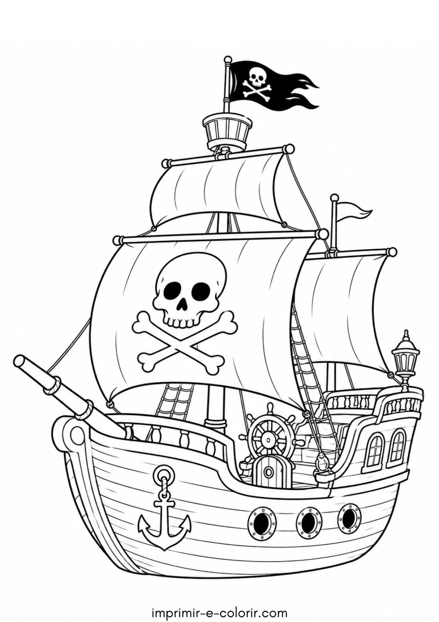 Desenho de Navio pirata
