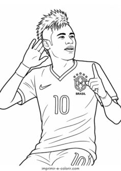 Neymar com cabelo moicano