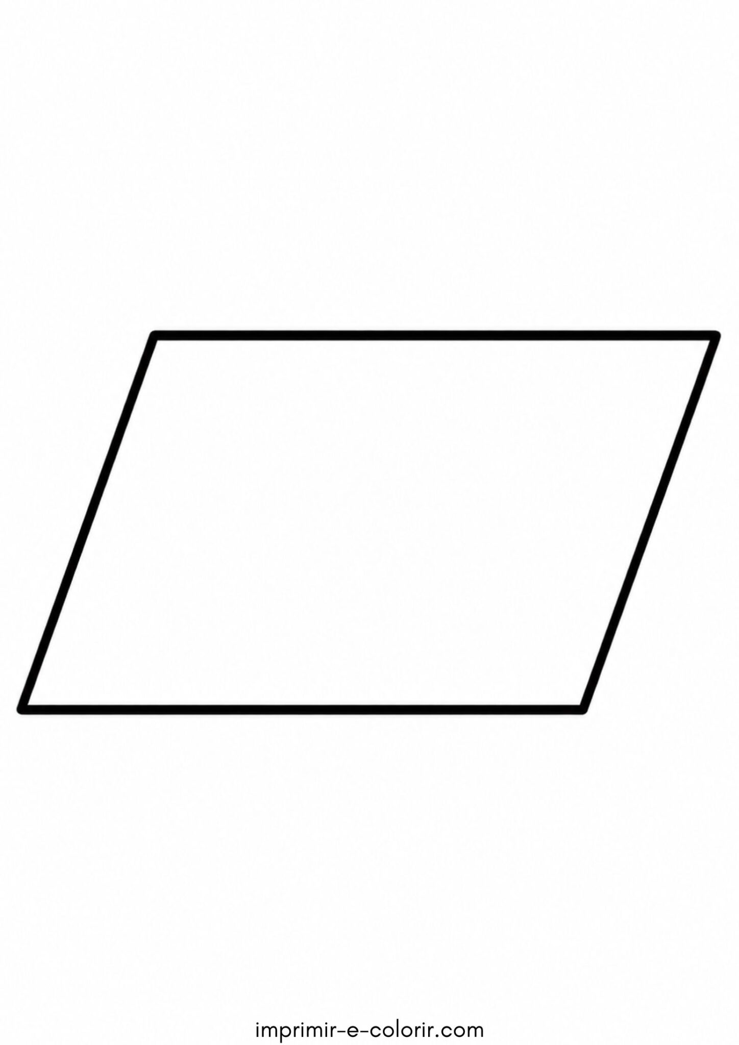 Desenho de Paralelogramo para colorir e imprimir Desenho de Paralelogramo para colorir e imprimir