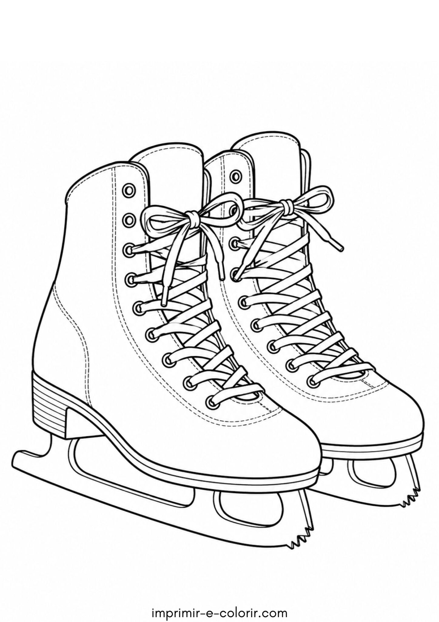Desenho de Patins de gelo para colorir e imprimir