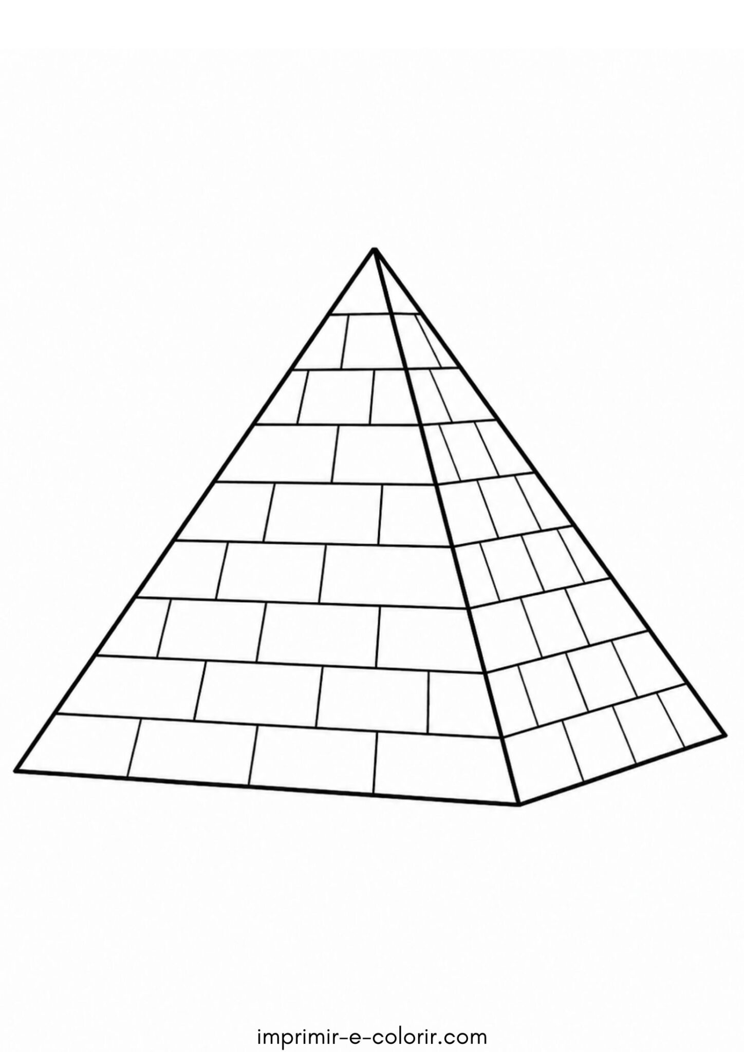 Desenho de Pirâmide para colorir e imprimir Desenho de Pirâmide para colorir e imprimir