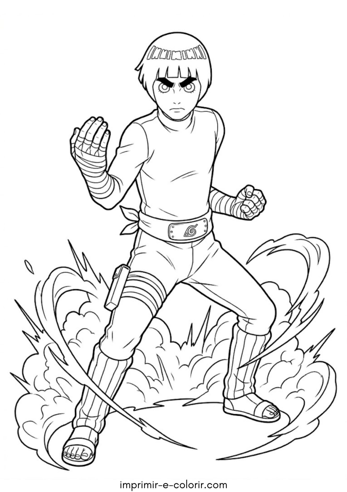 Desenho de Rock Lee (Naruto)