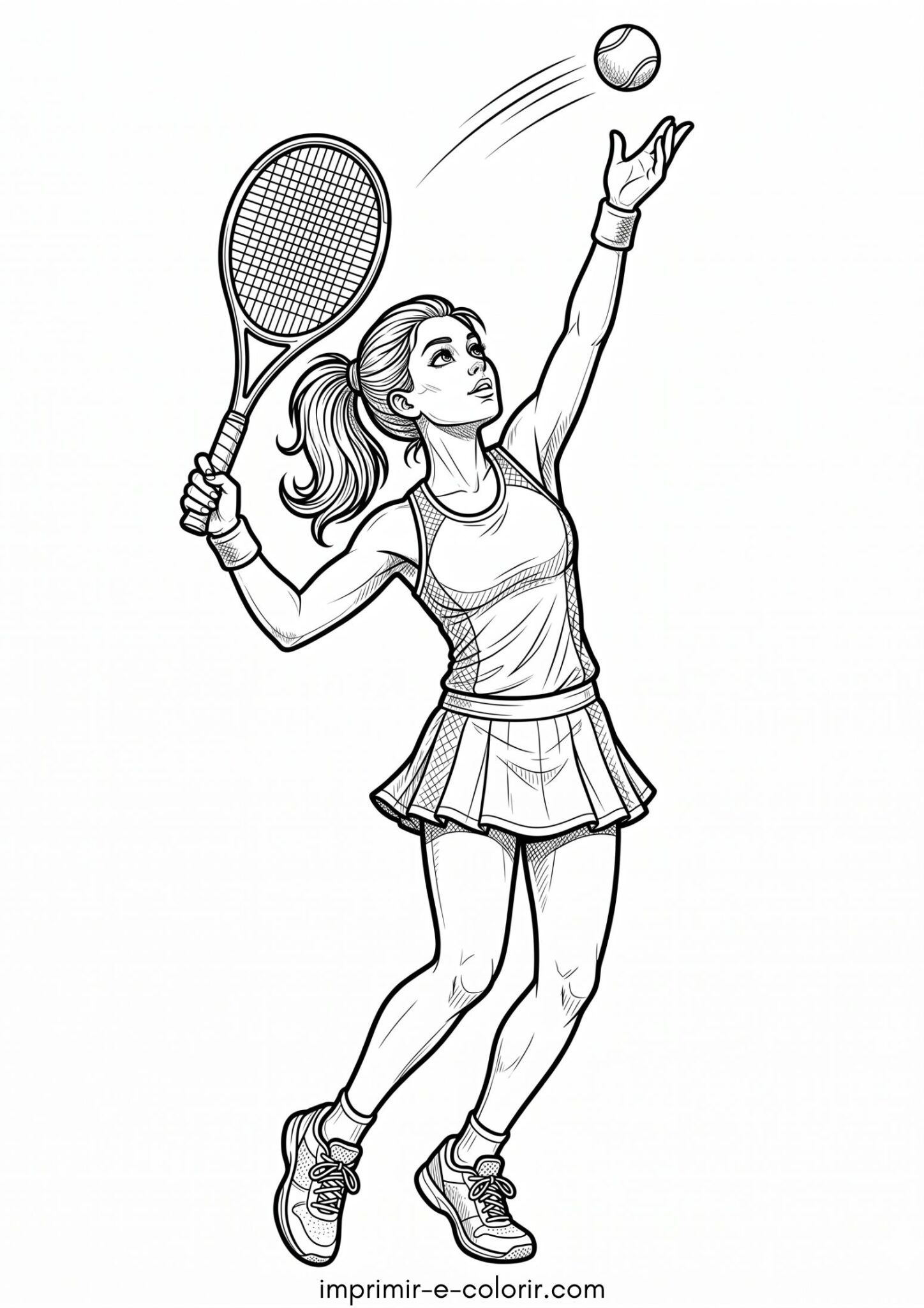 Desenho de Tênis para colorir e imprimir