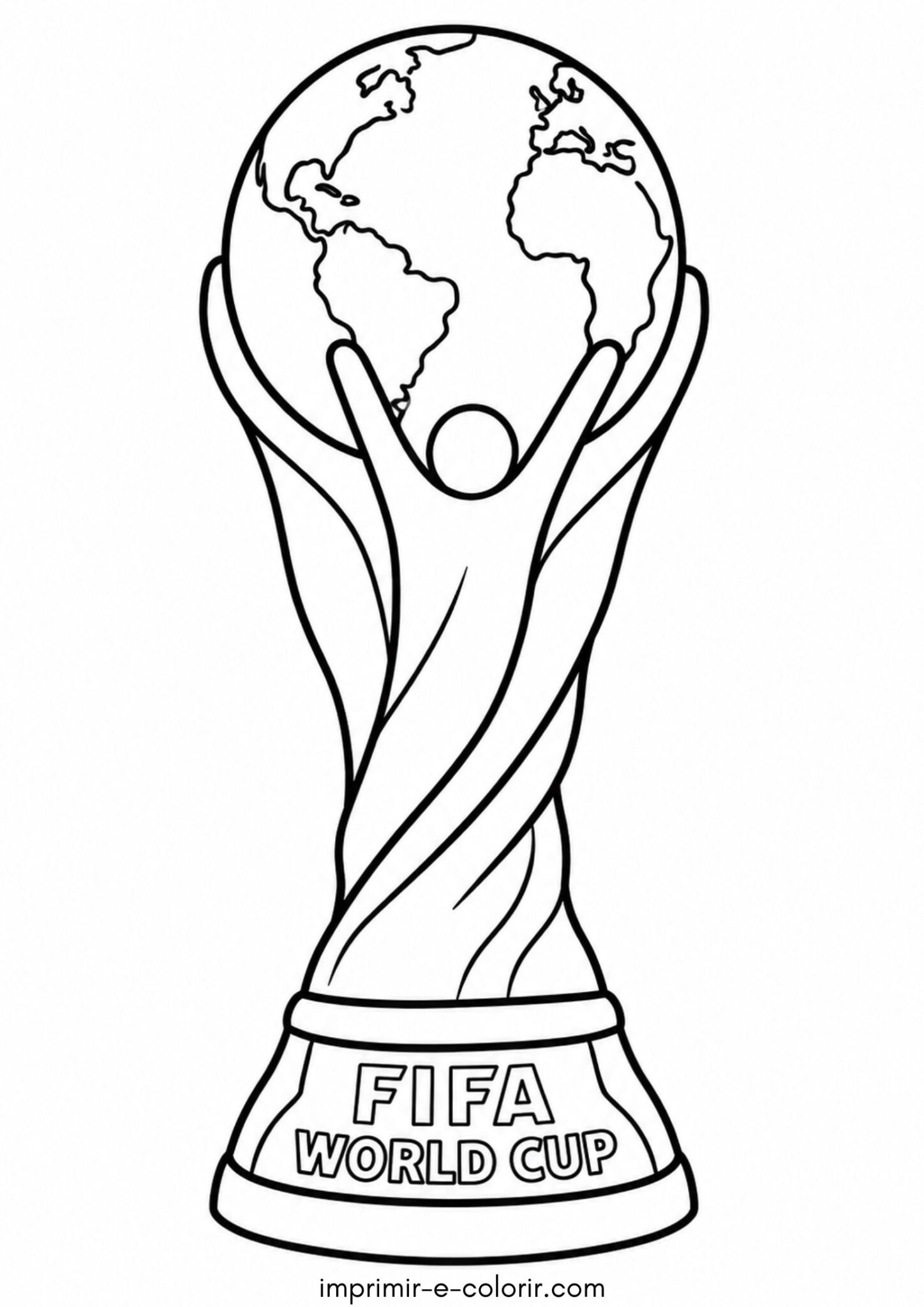 Desenho de Taça da Copa do Mundo da FIFA para colorir e imprimir