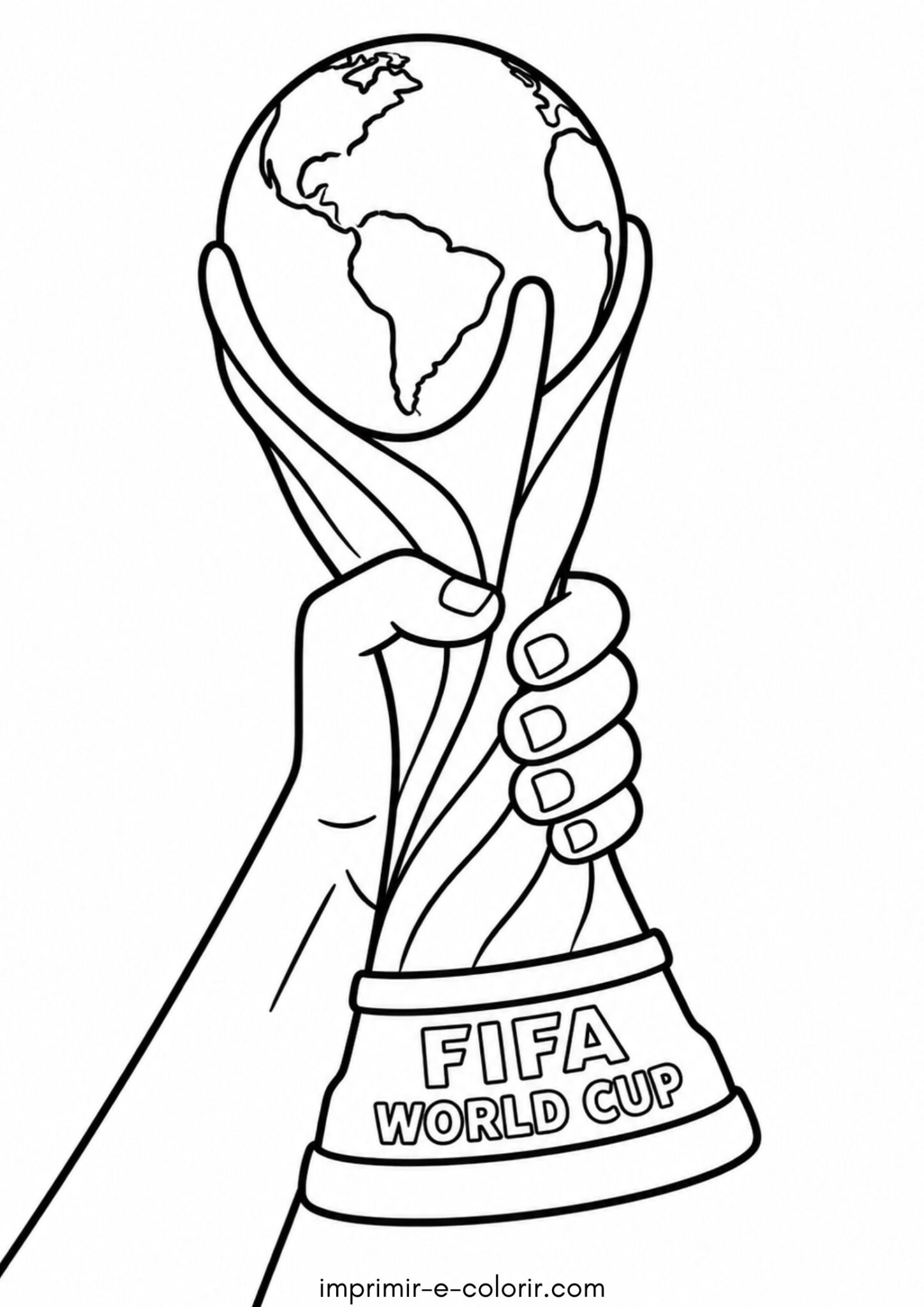 Desenho de Troféu da FIFA para colorir e imprimir