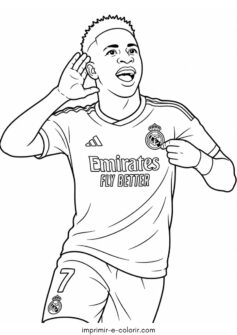 Vinicius Jr comemorando gol