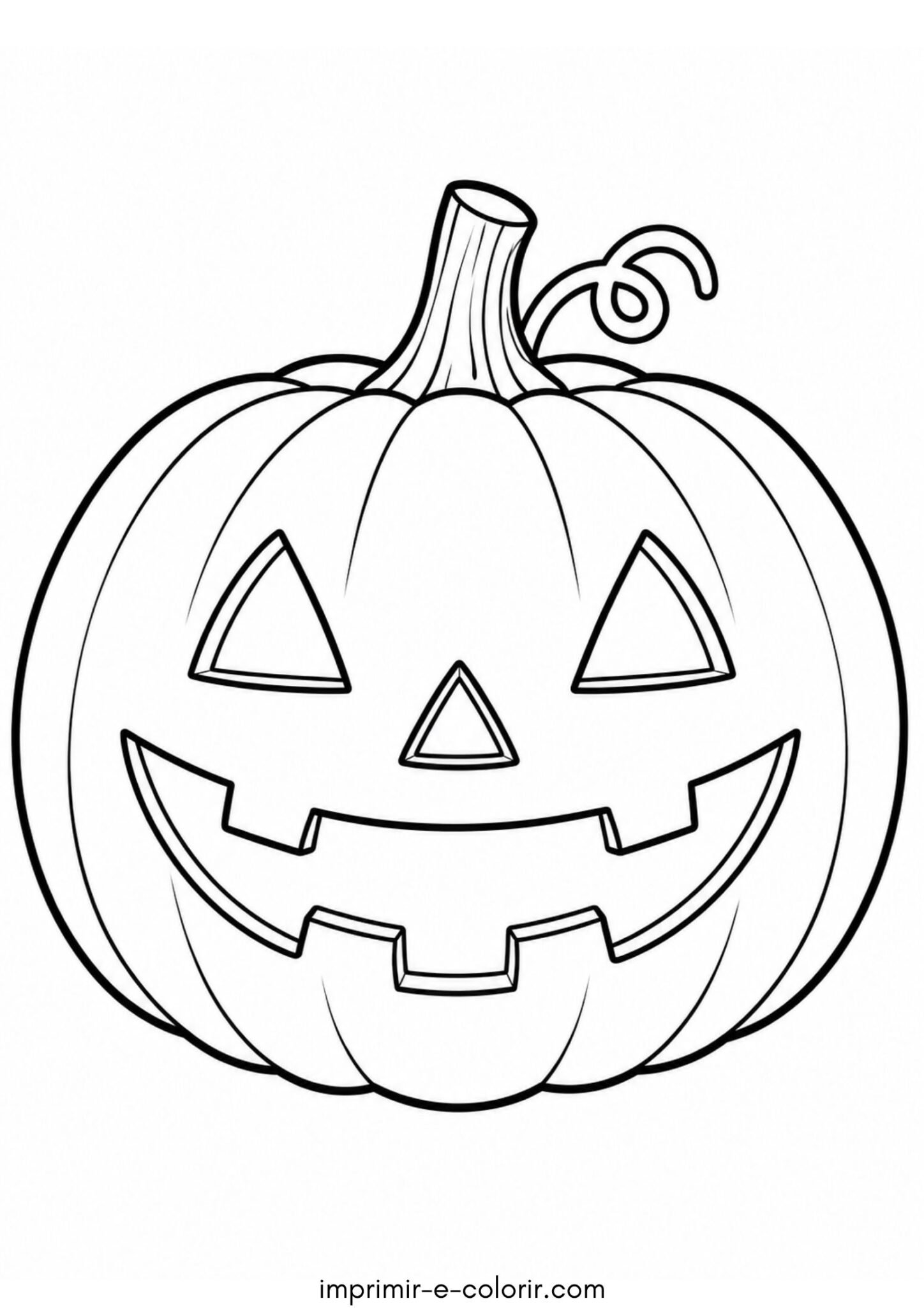 Desenho de Abóbora de Halloween