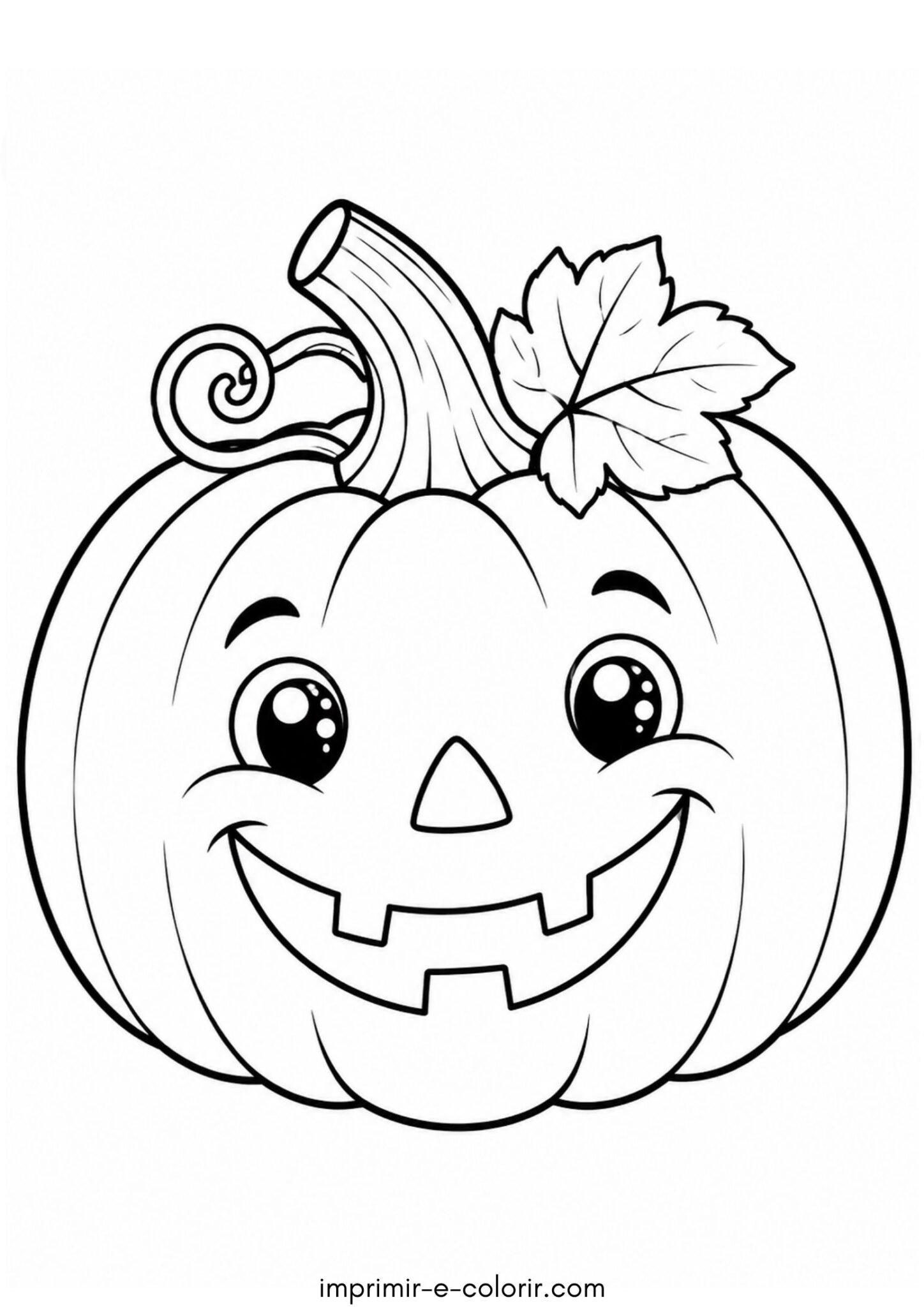 Desenho de Halloween – Abóbora de Halloween sorrindo (Jack O’Lantern)