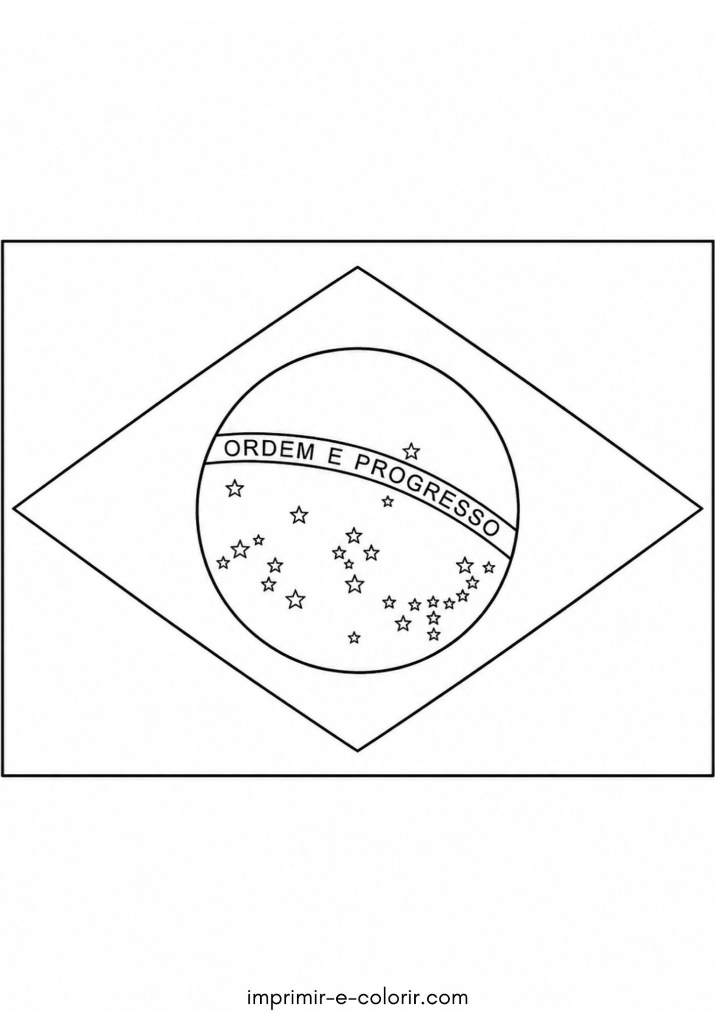 Desenho de Independência do Brasil – Bandeira do Brasil