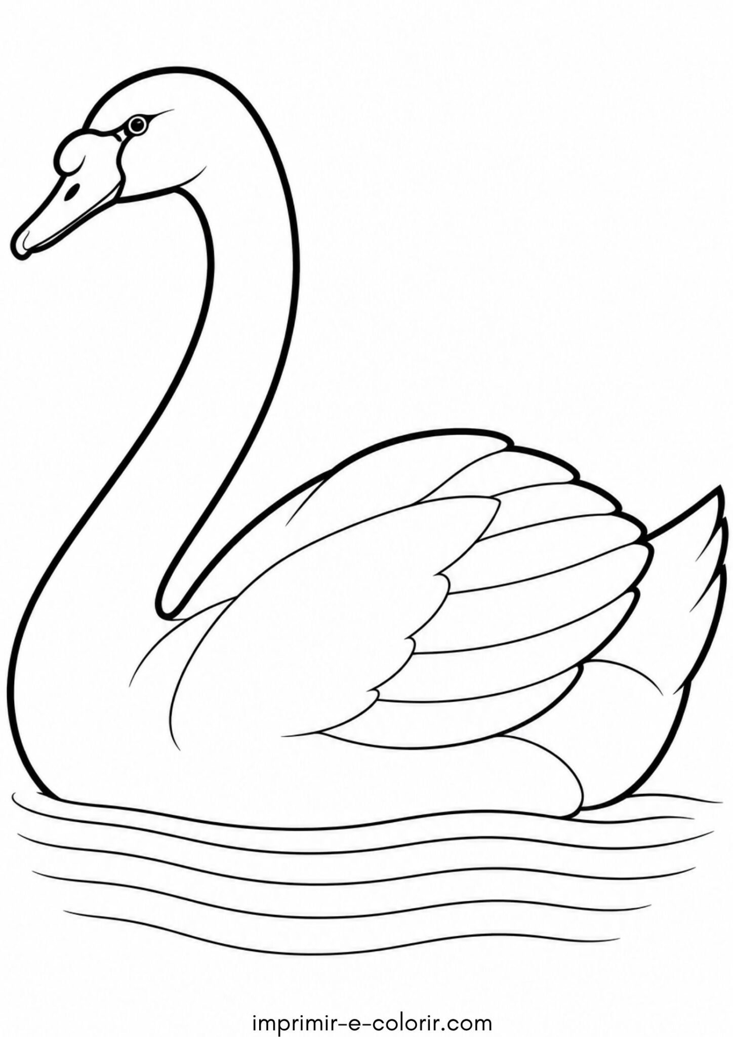 Desenhos de Pássaro – Cisne para Colorir