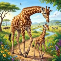 Desenhos de Girafa para Colorir e Imprimir Grátis em PDF e A4