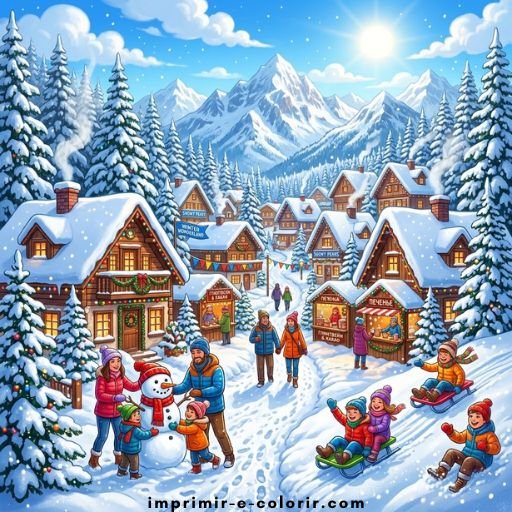 Desenhos de Inverno ❄️ para colorir e imprimir grátis