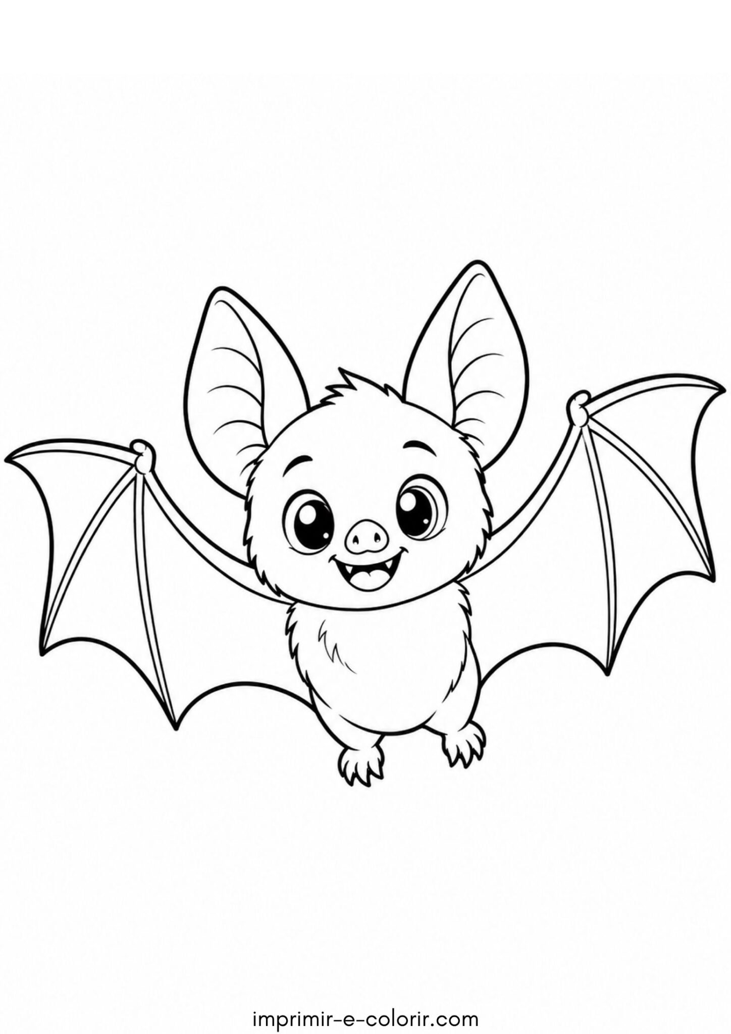 Desenho de Morcego de Halloween para colorir e imprimir Desenho de Morcego de Halloween para colorir e imprimir