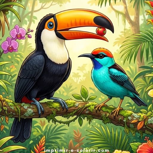 Desenhos de Pássaros 🐦 para colorir e imprimir grátis