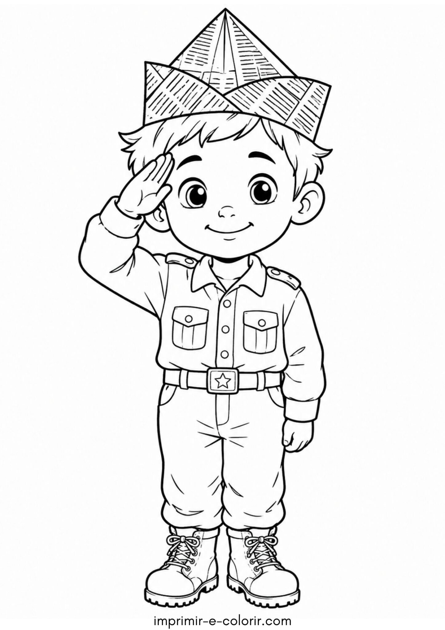 Desenho de Independência do Brasil – Soldado da Pátria infantil para colorir e imprimir