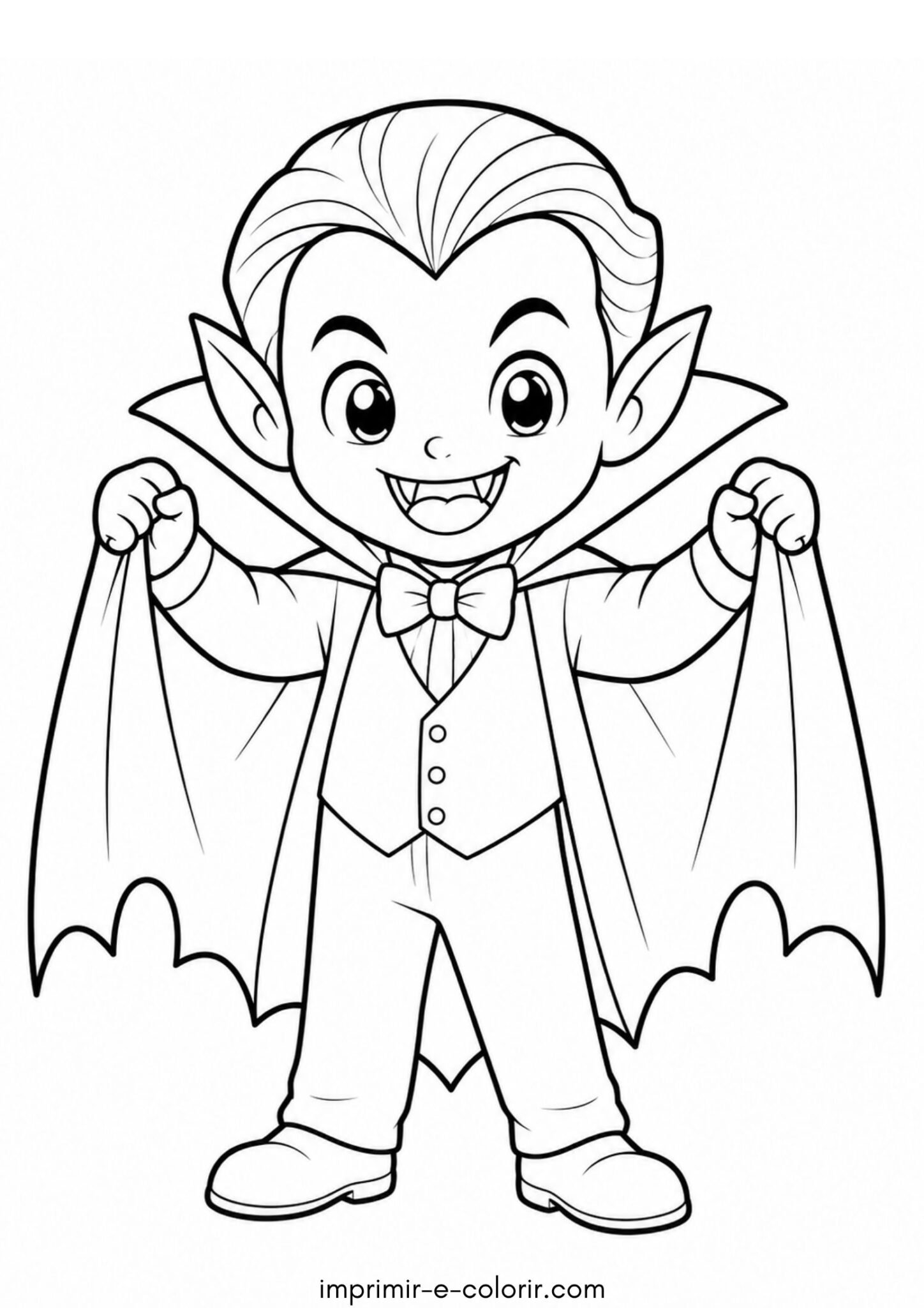 Desenho de Vampiro de Halloween