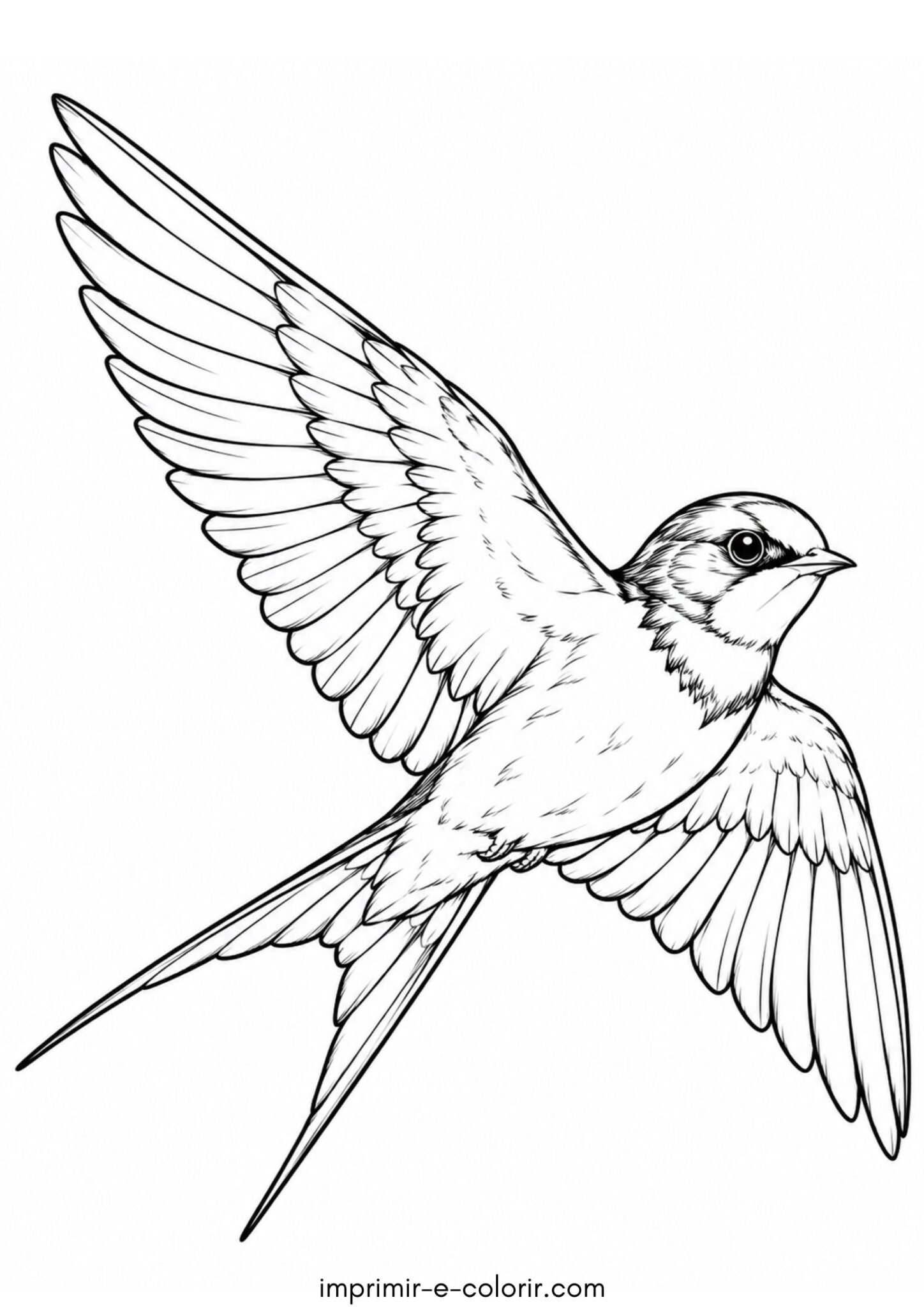 Desenho de Pássaro – Andorinha