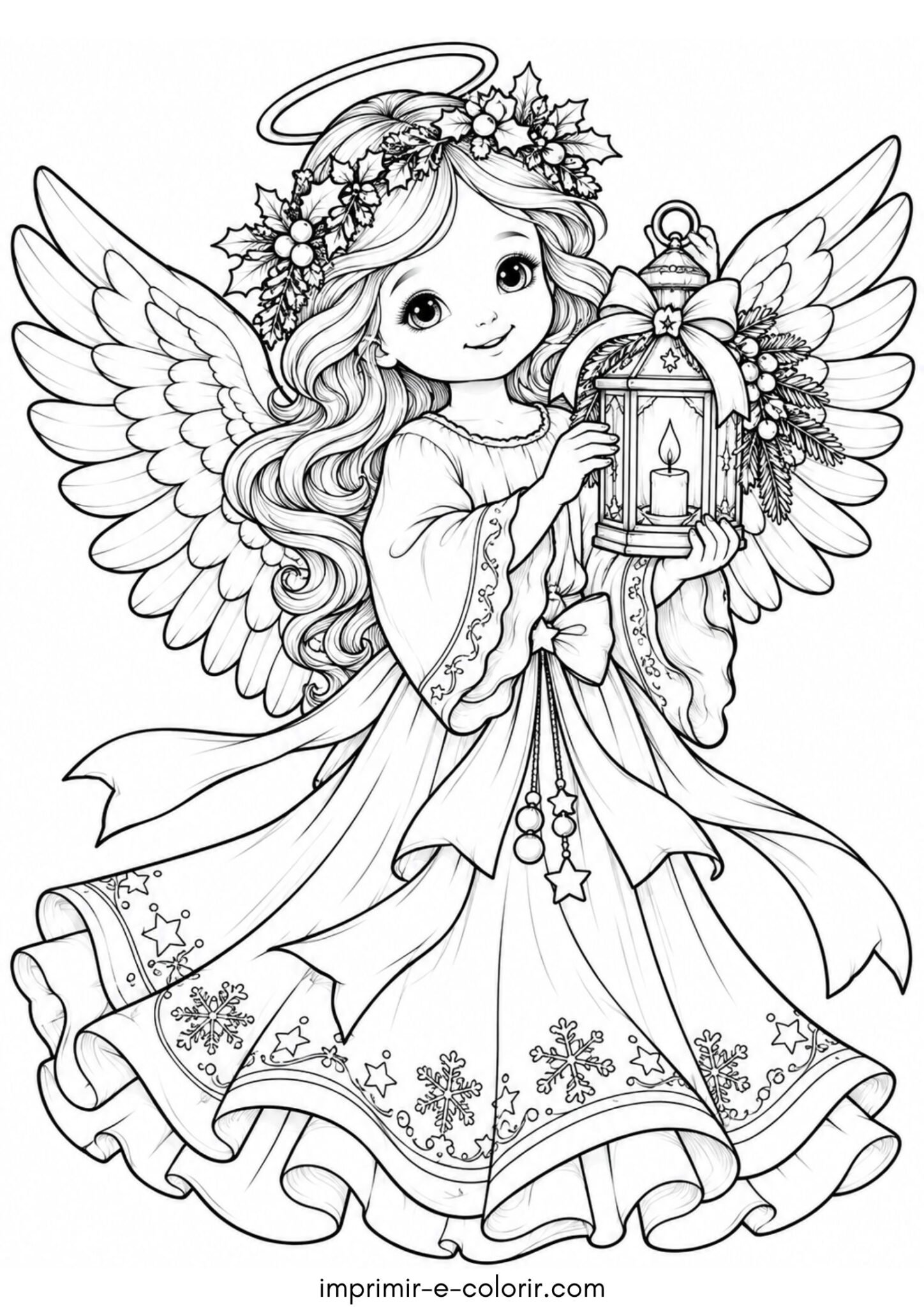 Desenho de Anjo de Natal