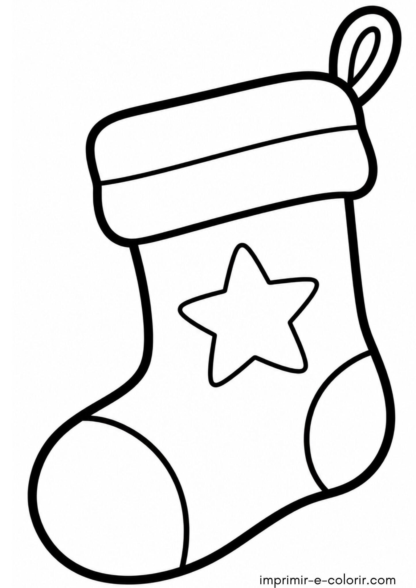 Desenho de Bota de Natal